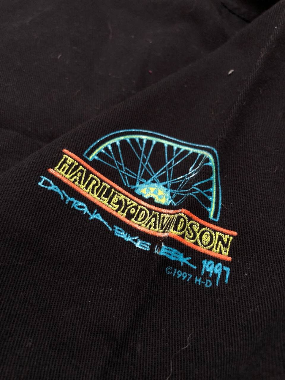 Harley Davidson × Vintage Harley Davidson biker vintage shirt 1997 Button Up pink rock Size US XL / EU 56 / 4 - 5 Thumbnail