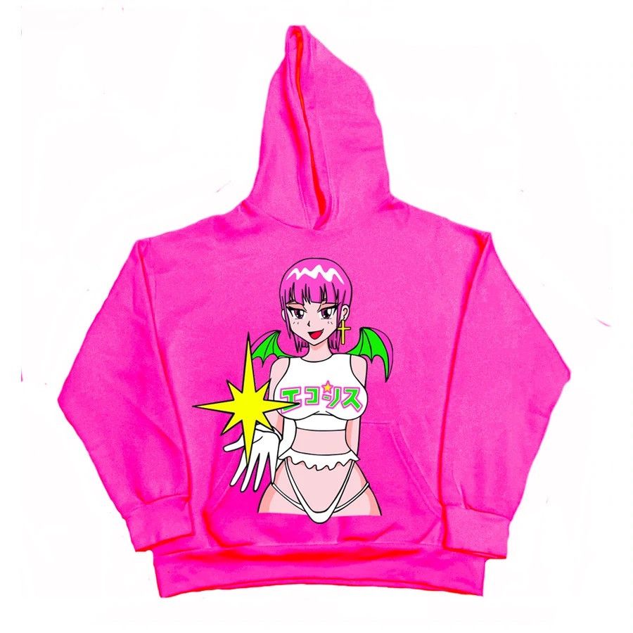 Vampire Girl Hoodie Pink