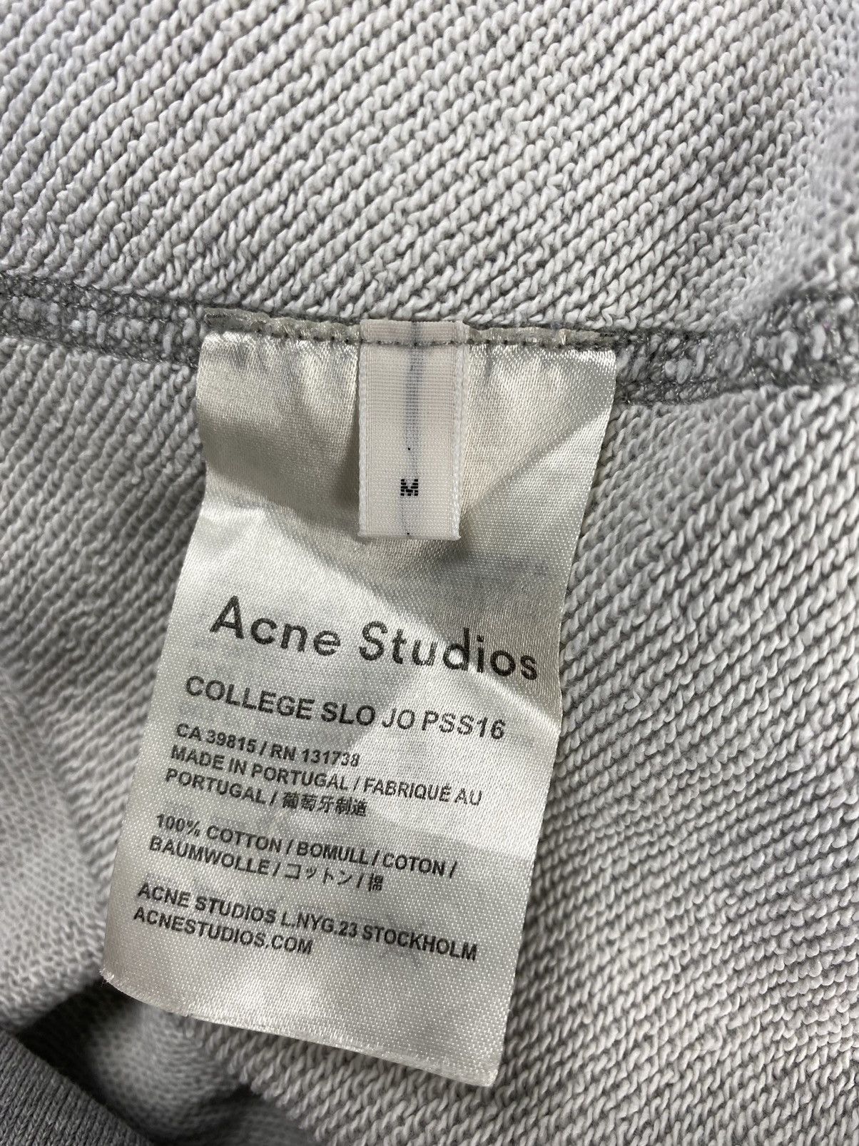 Acne Studios Acne Studios COLLEGE SLO JO sweatshirt (M) Size US M / EU 48-50 / 2 - 7 Thumbnail