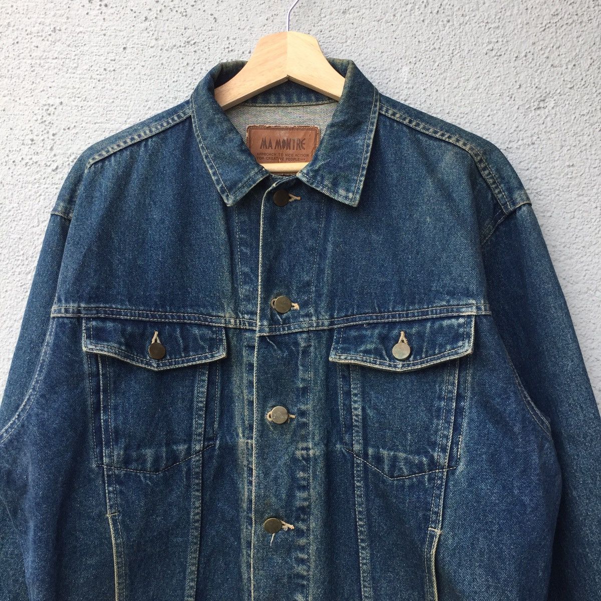 Japanese Brand Vintage MaMontre Denim Jacket Size US L / EU 52-54 / 3 - 2 Thumbnail