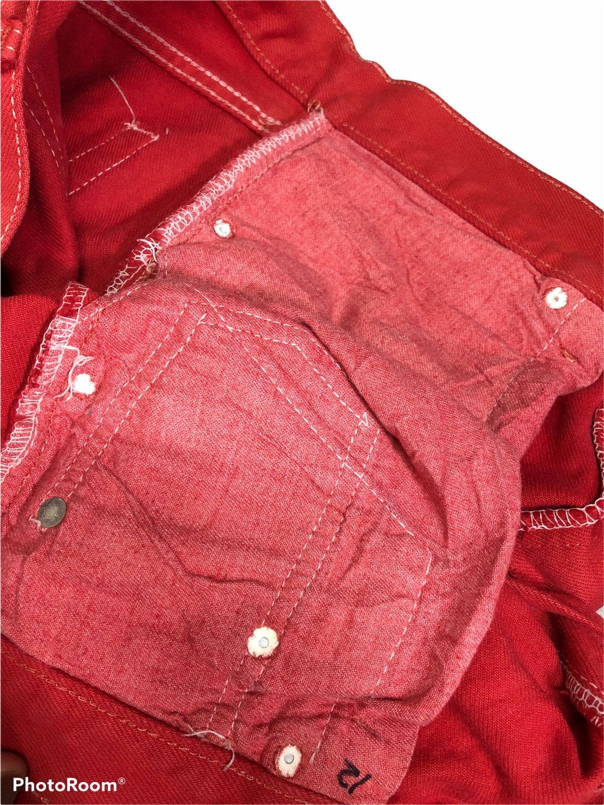 Levi's × Vintage RARE⚡️Vtg Levis 501 80s Red Colour Size US 30 / EU 46 - 4 Thumbnail