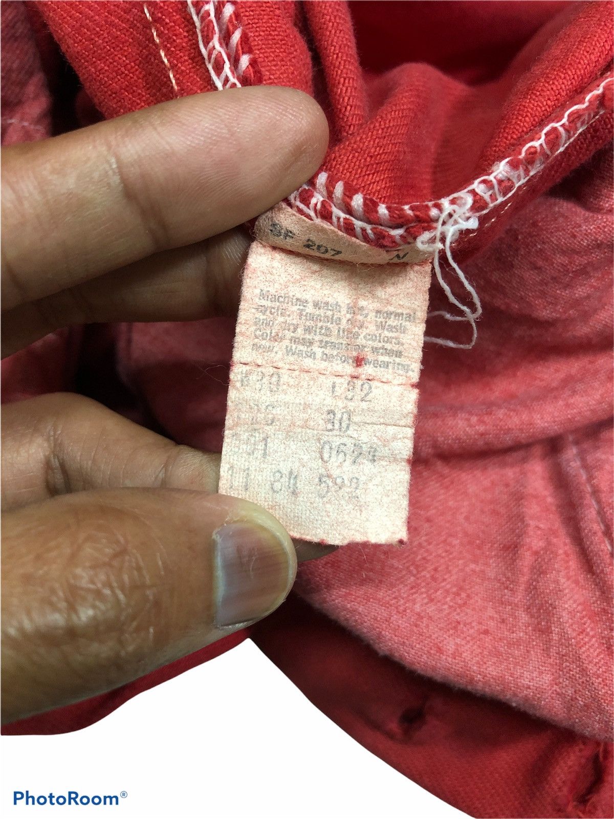 Levi's × Vintage RARE⚡️Vtg Levis 501 80s Red Colour Size US 30 / EU 46 - 5 Thumbnail