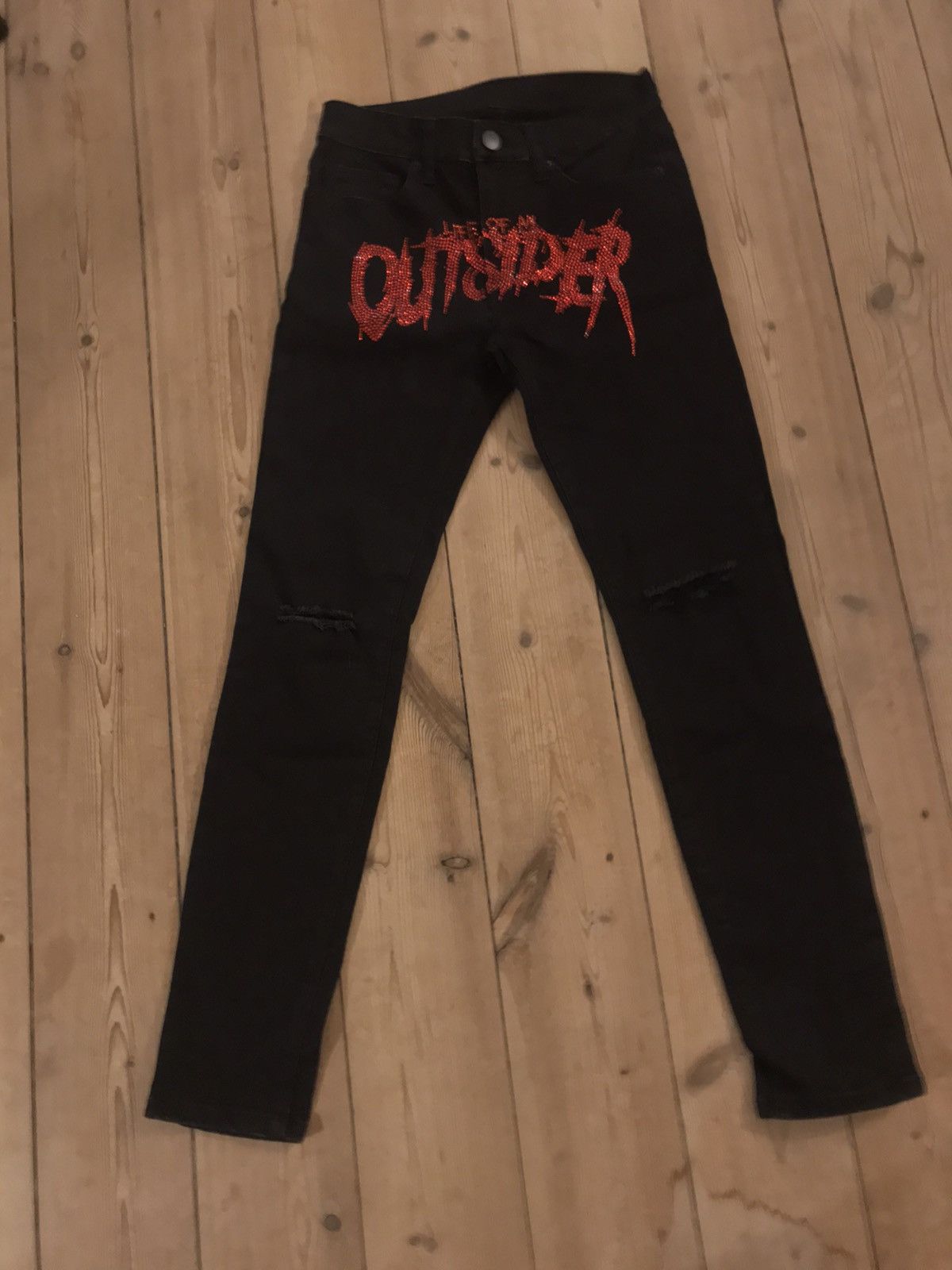Outsider Denim Life of an Outsider Blood Rhinestone Denim | Grailed
