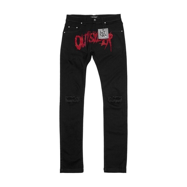 Outsider Denim Life of an Outsider Blood Rhinestone Denim | Grailed