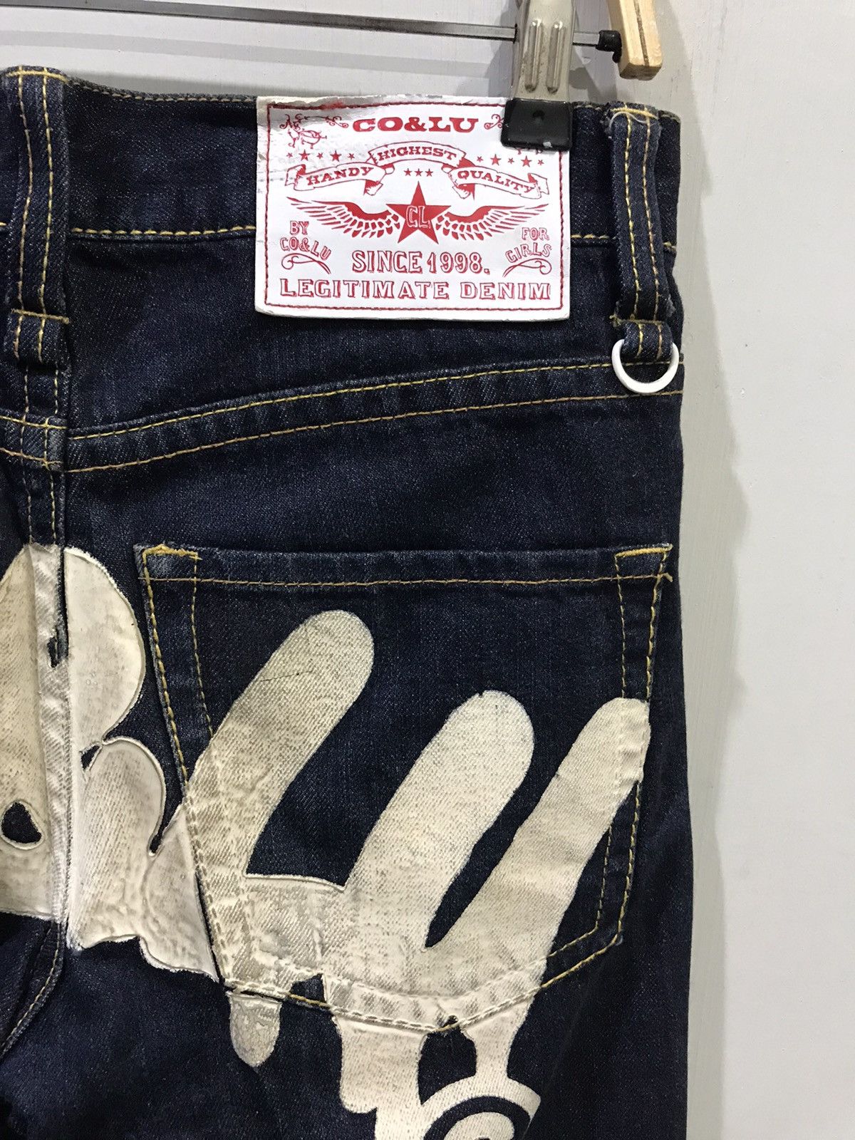 Designer × Japanese Brand CO&LU Japan Rare Hysteric Evisu Style Spell Out Print Denim Size US 31 - 10 Thumbnail