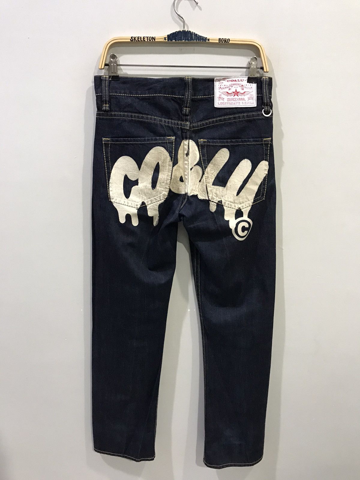 Designer × Japanese Brand CO&LU Japan Rare Hysteric Evisu Style Spell Out Print Denim Size US 31 - 9 Thumbnail