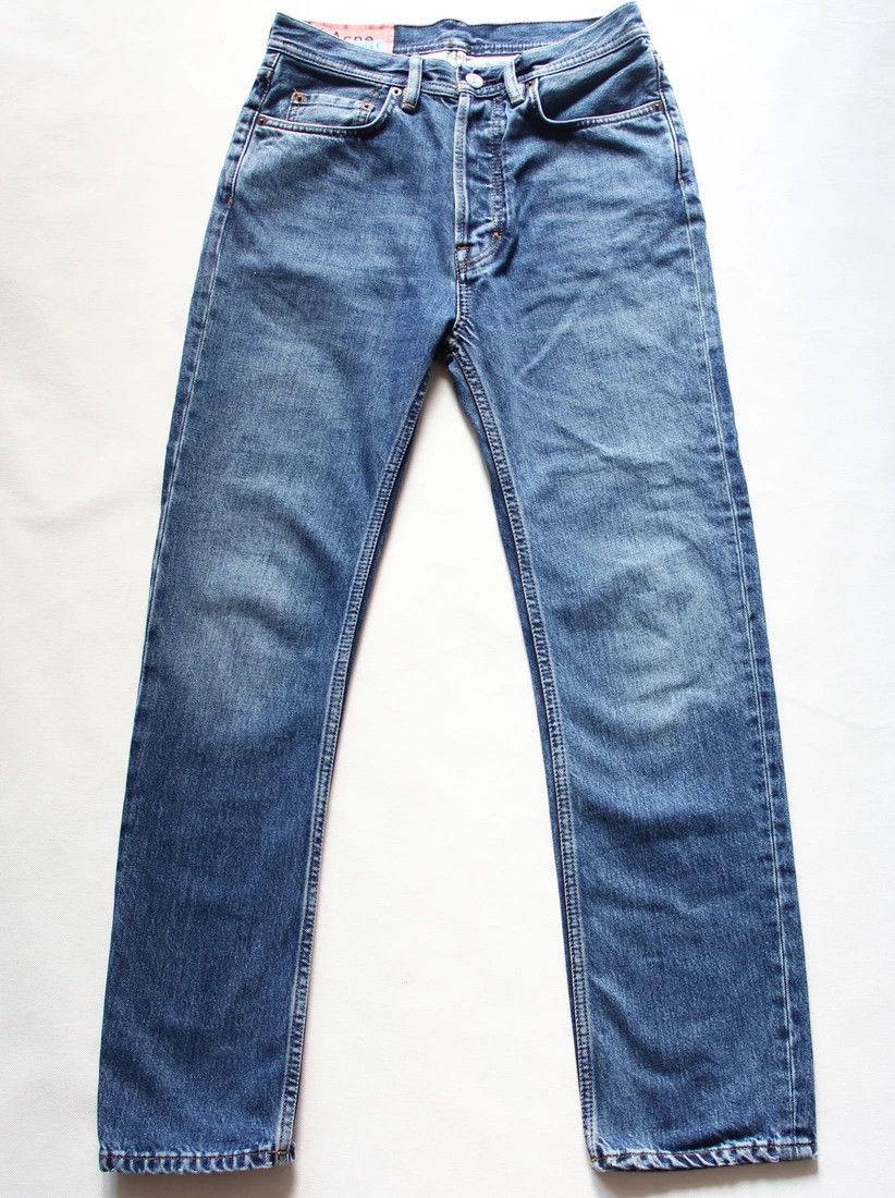 image of Acne Studios Blå Konst North Mid Blue Denim Jeans, Men's (Size 28)