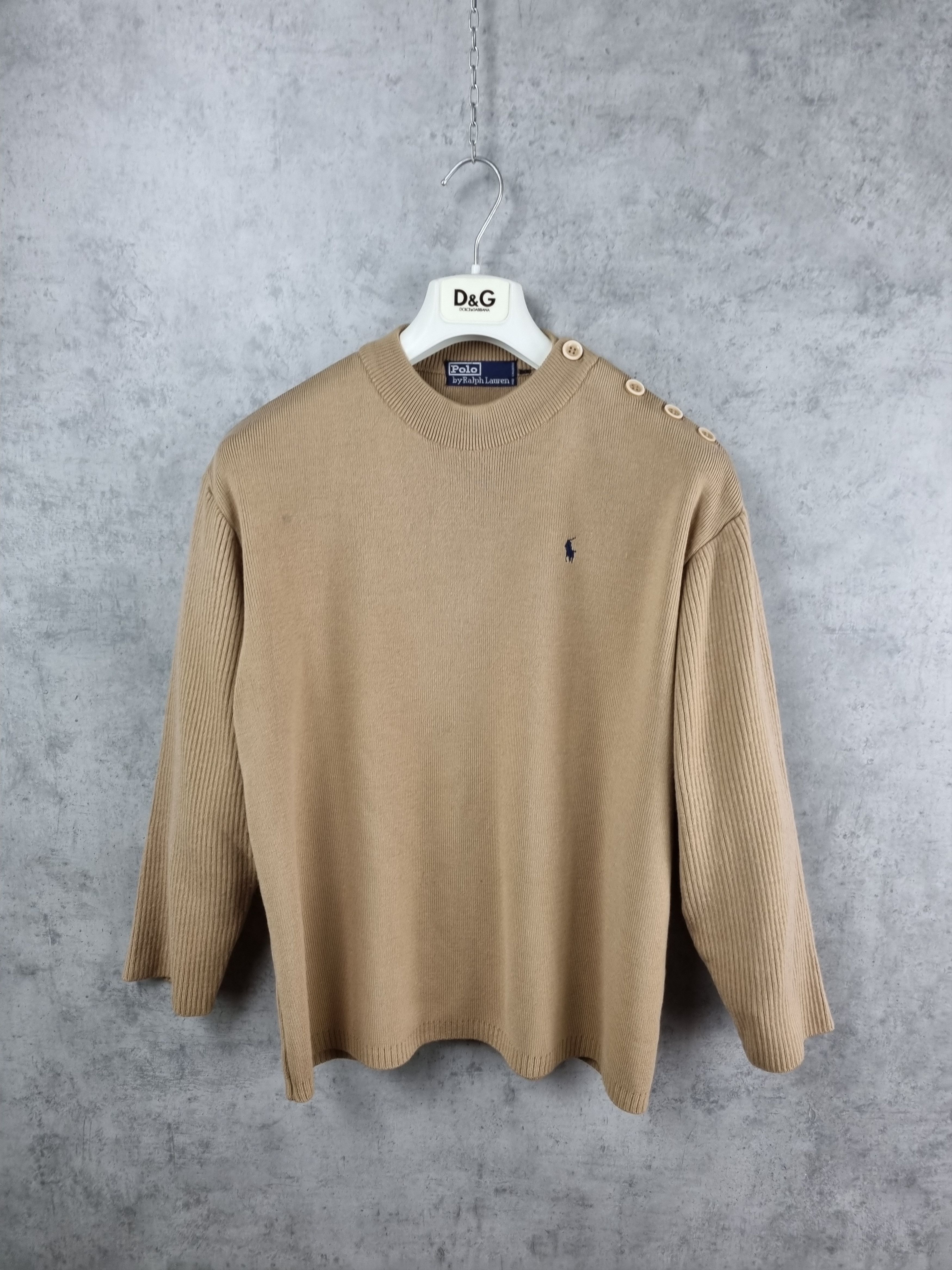 Polo Ralph Lauren × Ralph Lauren × Vintage Rare Design Polo Ralph Lauren Relaxed Fit Wool Sweater Size US M / EU 48-50 / 2 - 2 Thumbnail