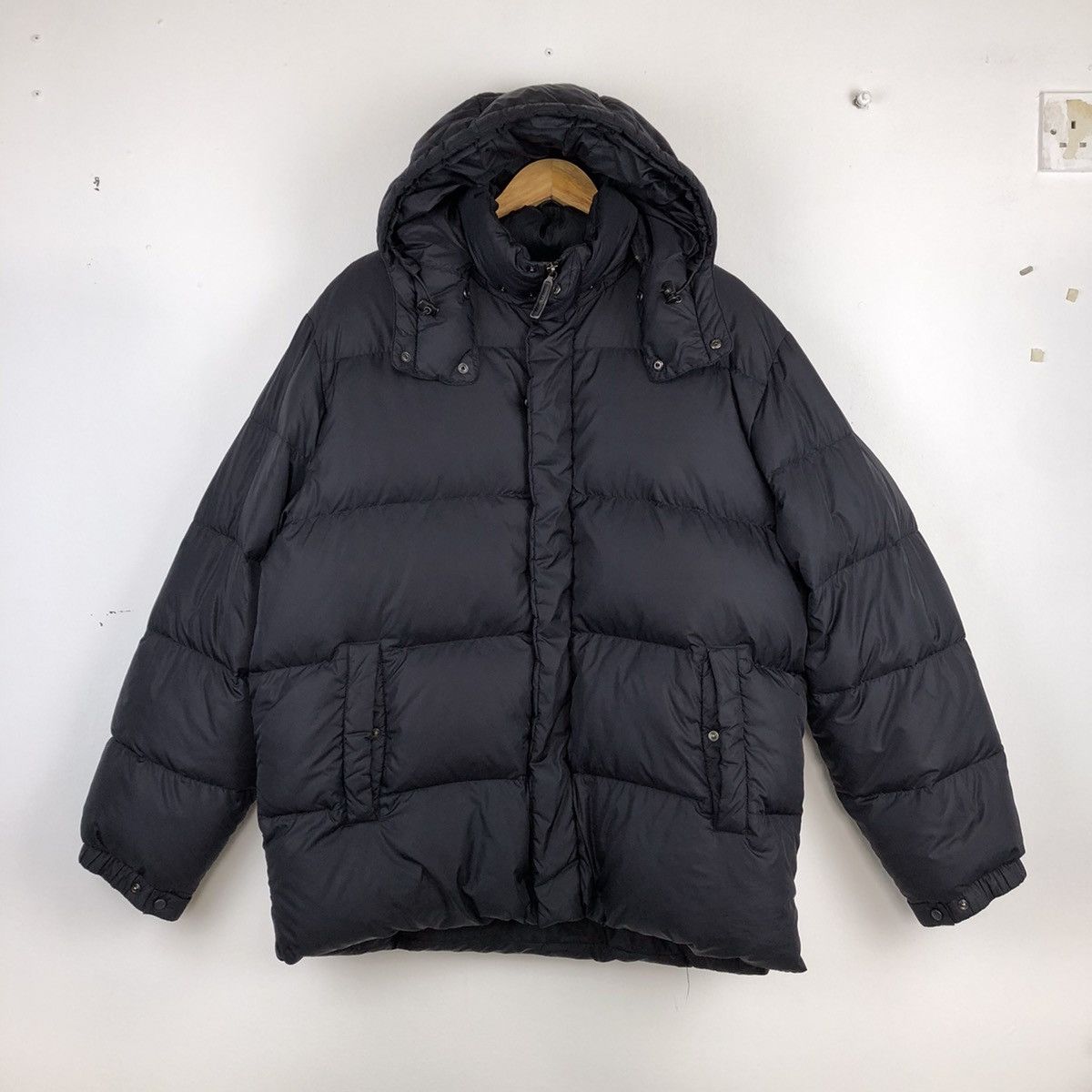 Japanese Brand UNIQLO Black With Hoodie Puffer Jacket Size US XL / EU 56 / 4 - 1 Thumbnail
