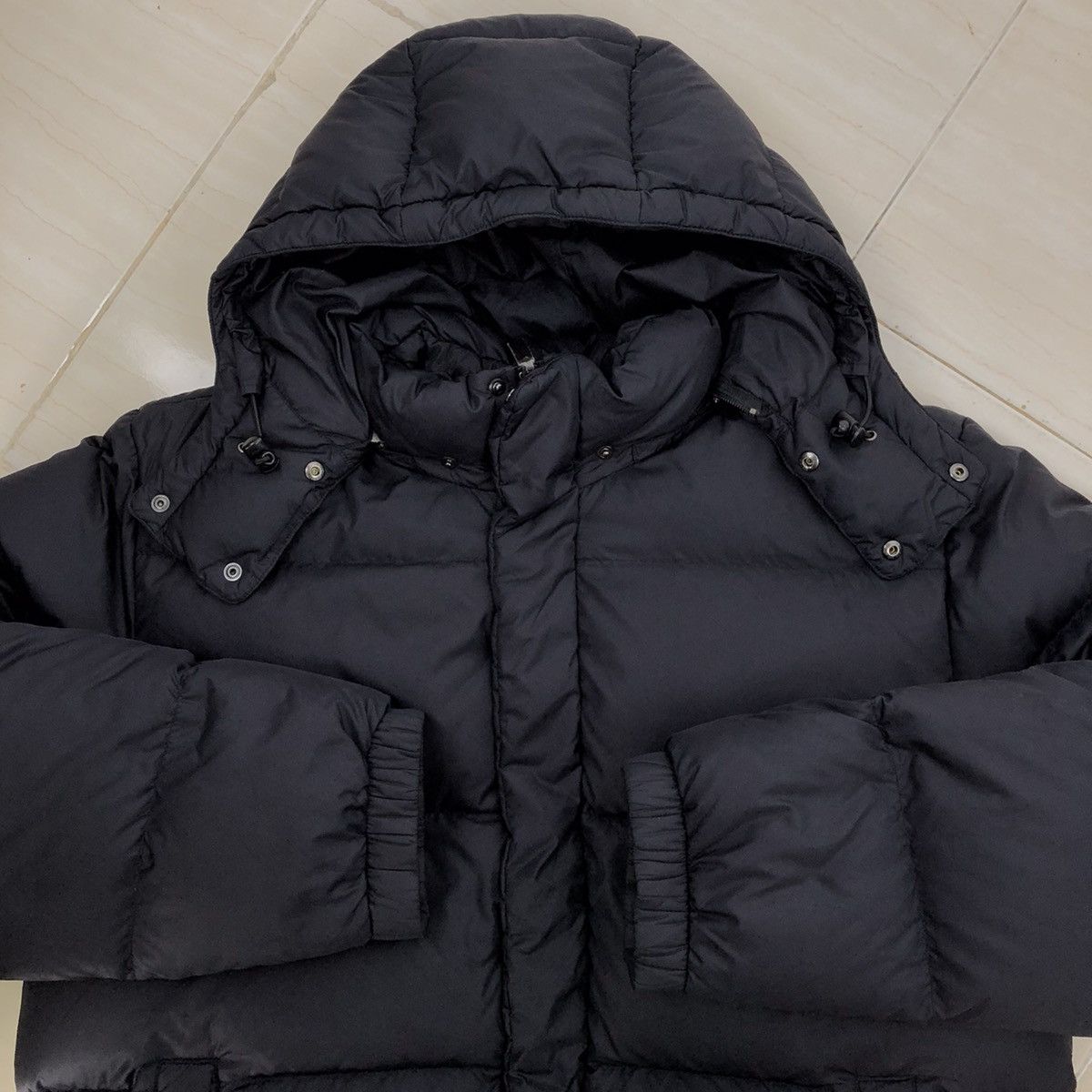 Japanese Brand UNIQLO Black With Hoodie Puffer Jacket Size US XL / EU 56 / 4 - 7 Thumbnail