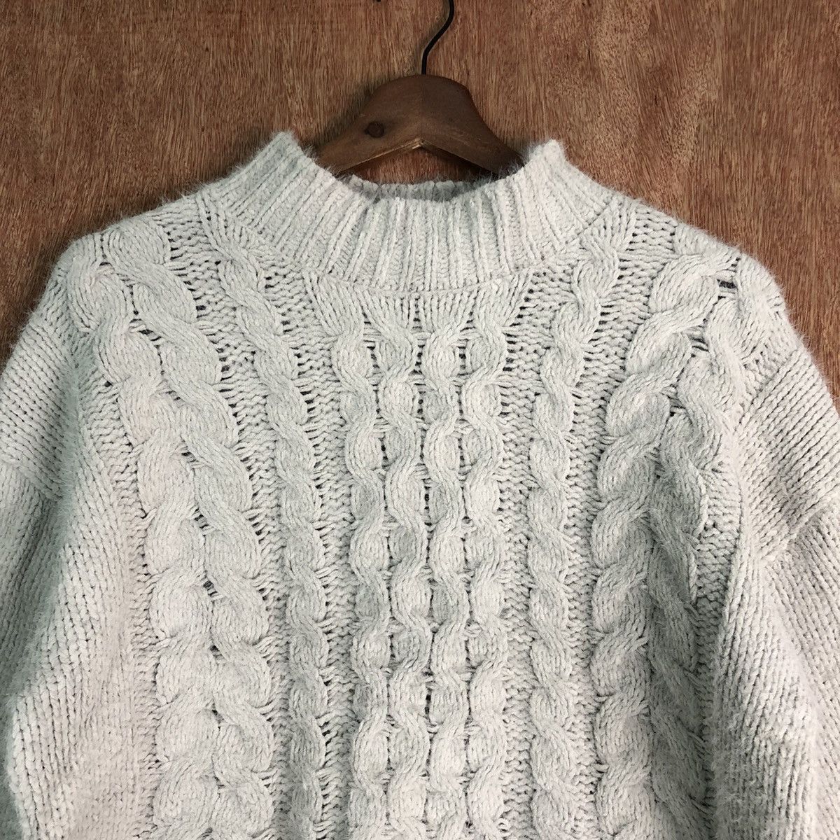Homespun Knitwear Discoat White Mohair Shag Shaggy Knitwear Size US M / EU 48-50 / 2 - 2 Thumbnail