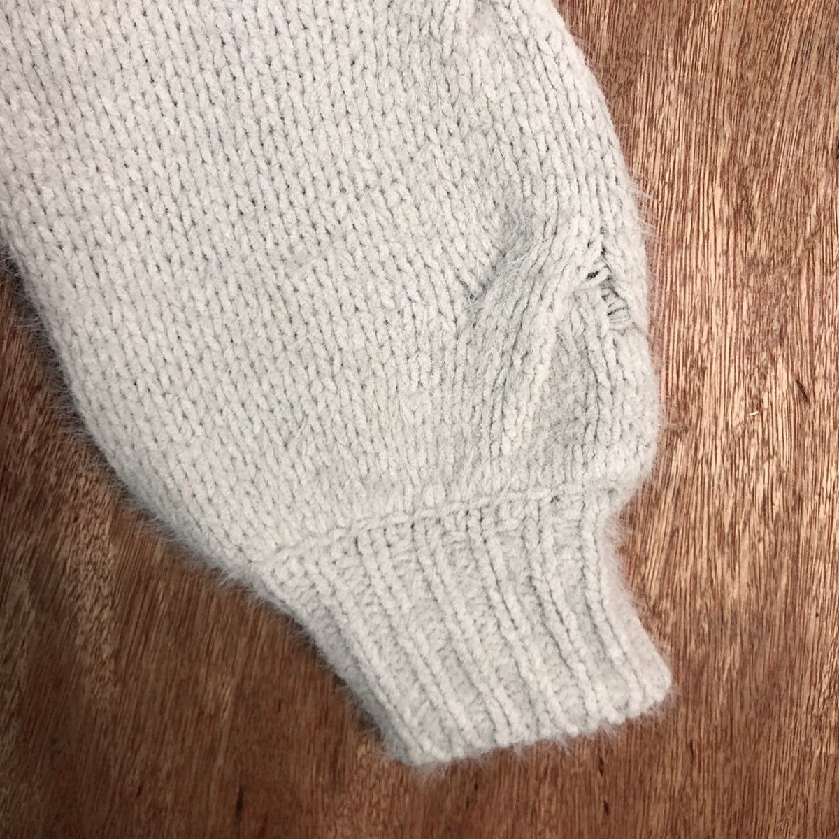 Homespun Knitwear Discoat White Mohair Shag Shaggy Knitwear Size US M / EU 48-50 / 2 - 4 Thumbnail