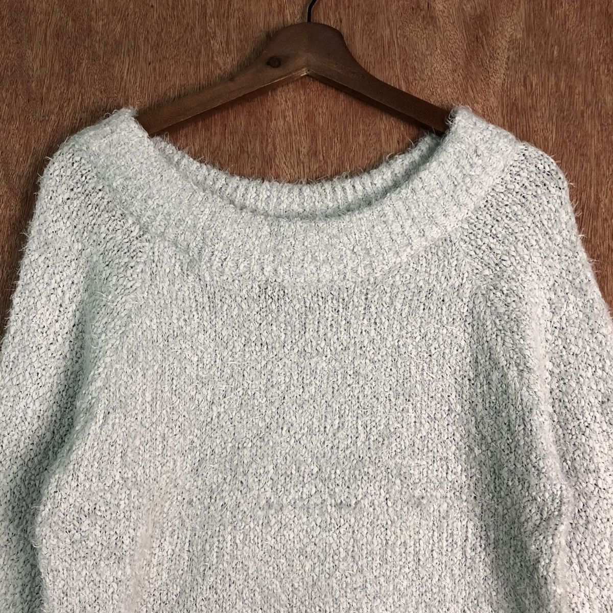 Homespun Knitwear Sureve Grey Mohair Shag Shaggy Knitwear Size US M / EU 48-50 / 2 - 2 Thumbnail