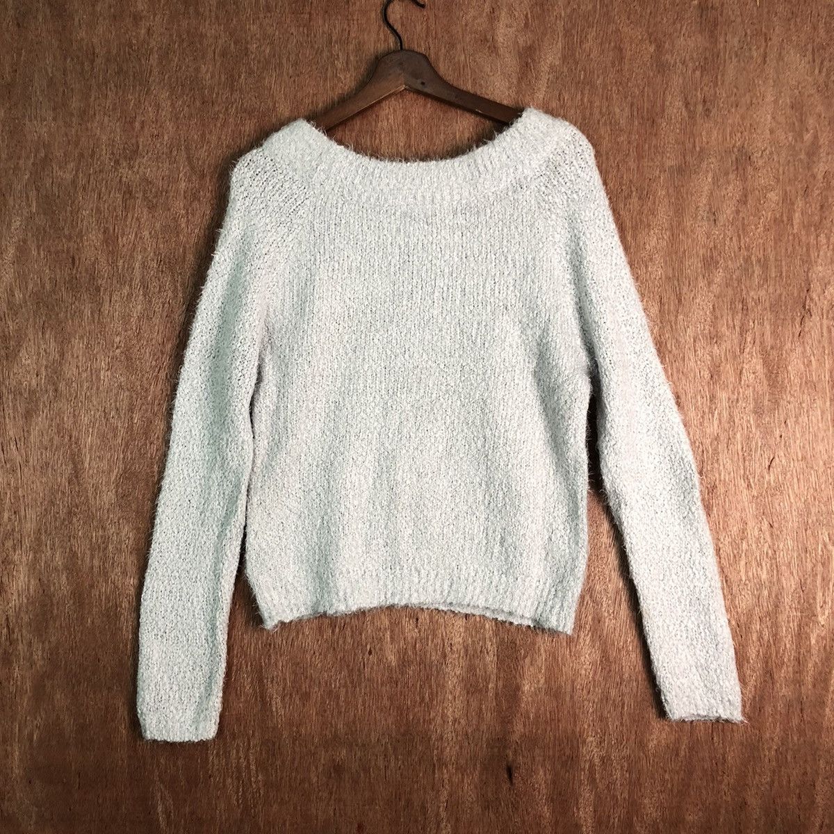 Homespun Knitwear Sureve Grey Mohair Shag Shaggy Knitwear Size US M / EU 48-50 / 2 - 9 Thumbnail