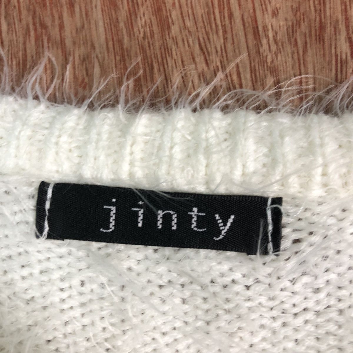 Homespun Knitwear × Japanese Brand Jinty Stripes White Grey Mohair Knitwear Size US M / EU 48-50 / 2 - 10 Thumbnail