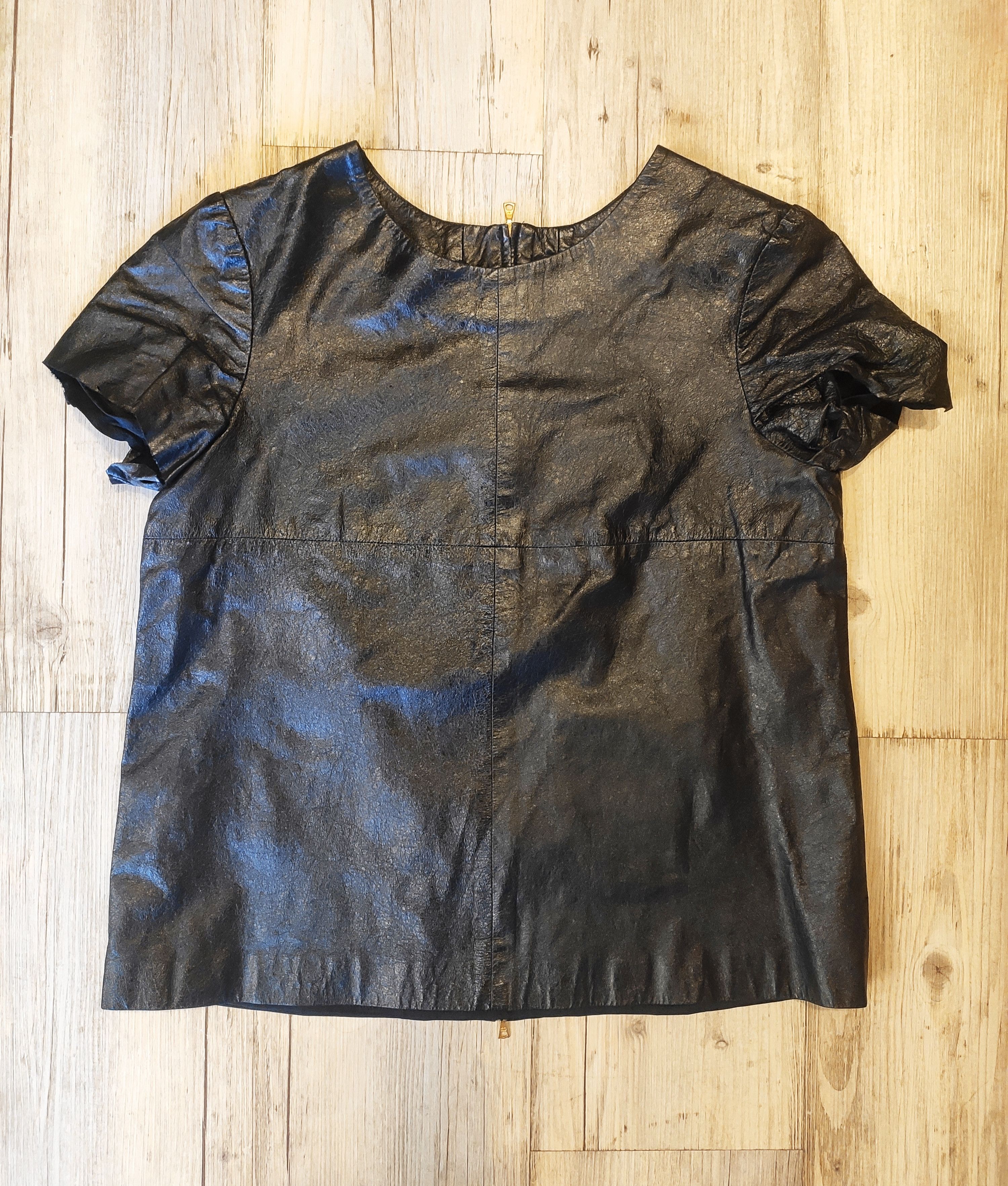 Denis Simachev Backzip leather top.Like GUIDI or Rick Owens Size S / US 4 / IT 40 - 2 Thumbnail