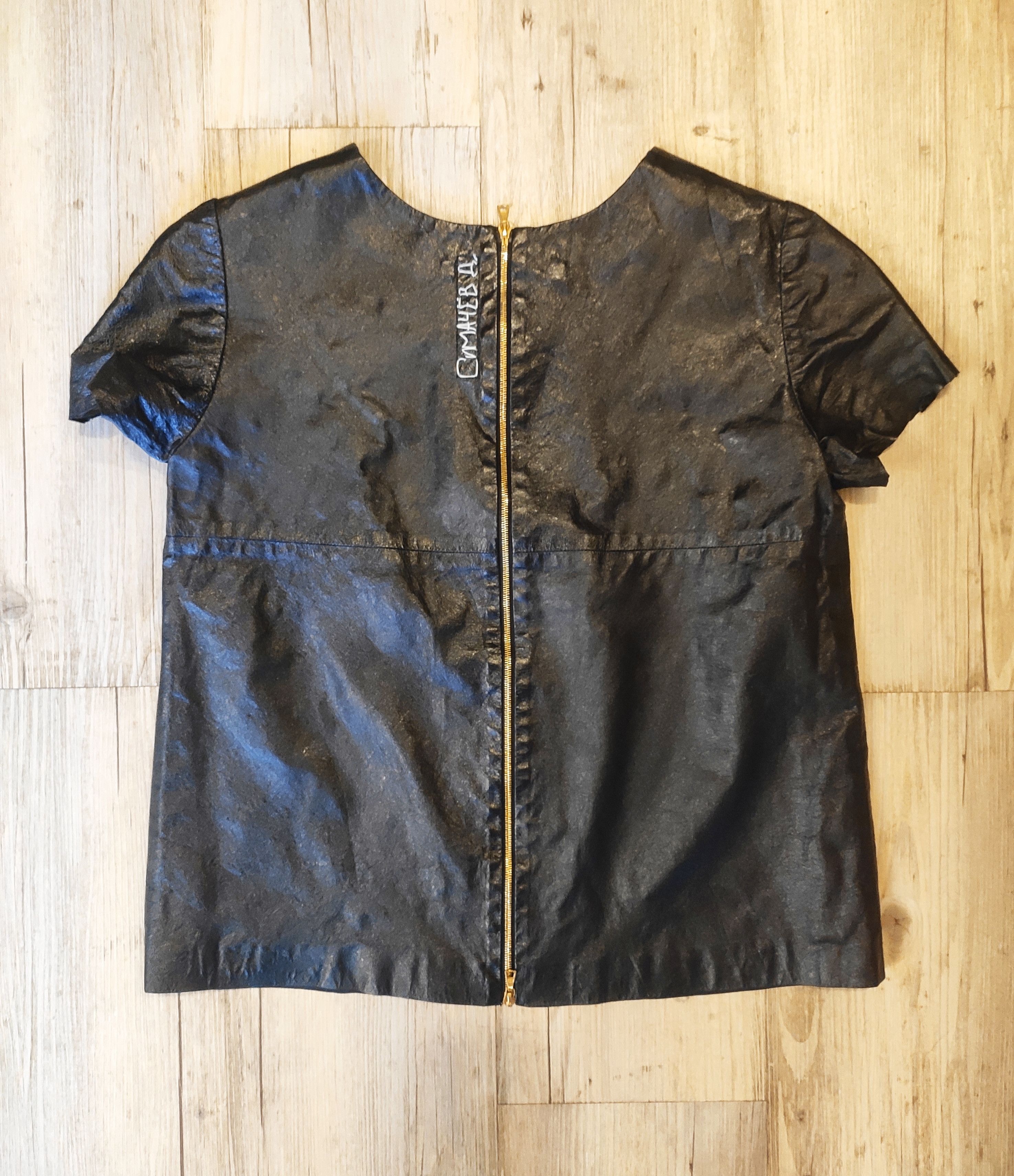 Denis Simachev Backzip leather top.Like GUIDI or Rick Owens Size S / US 4 / IT 40 - 1 Thumbnail