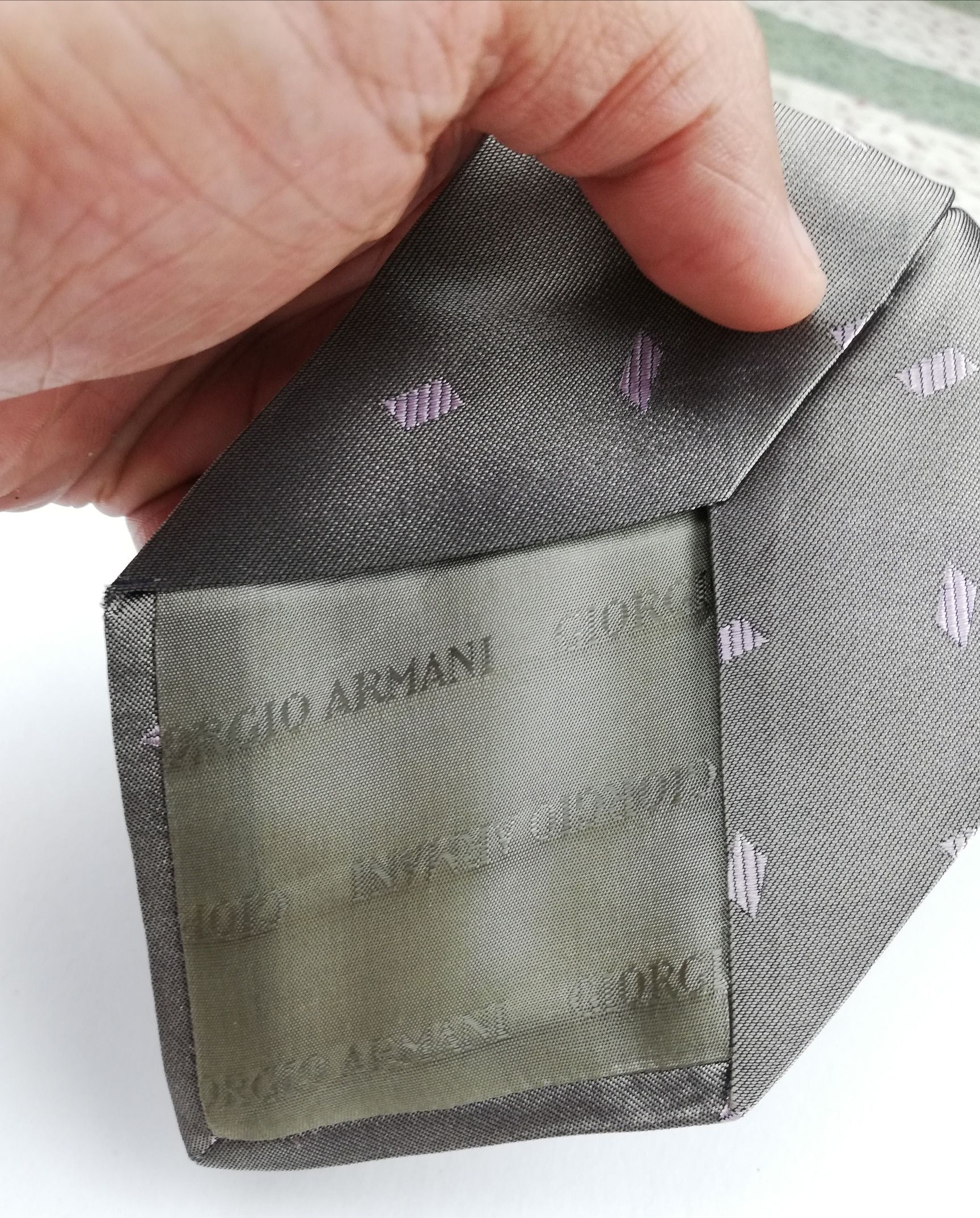 Armani Armani Collection Geometric Design Silk Made Italy Size ONE SIZE - 6 Thumbnail