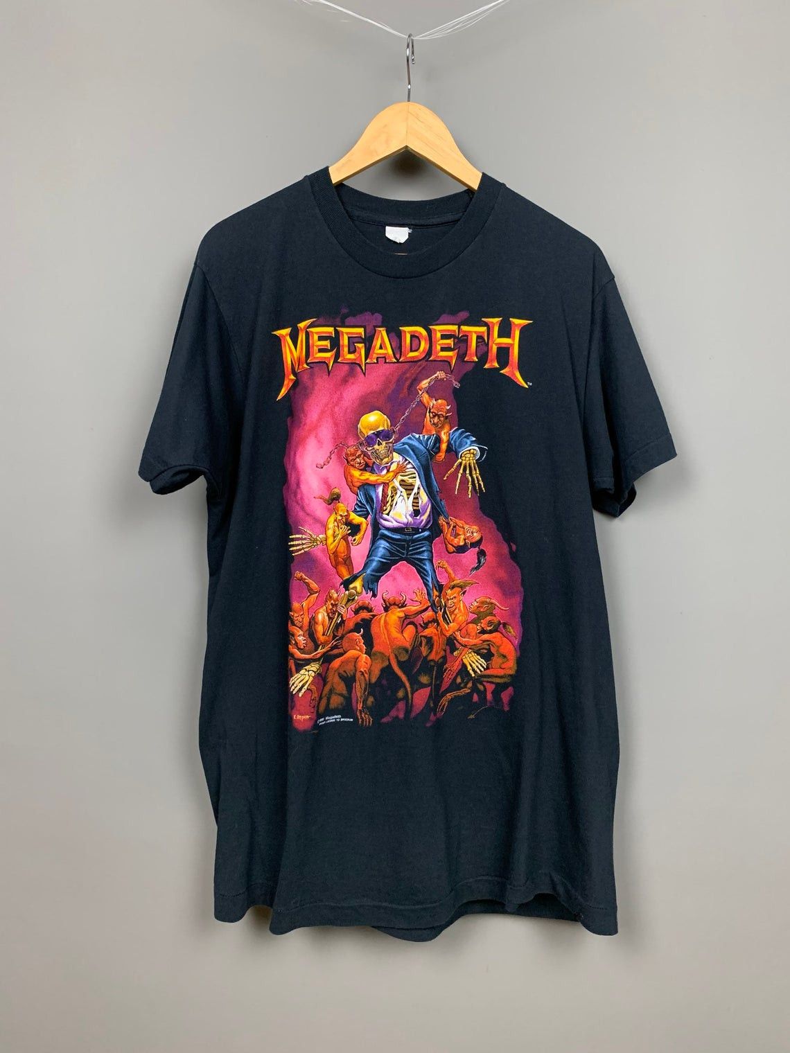 Band Tees × Vintage MEGADETH 1991 VIC RATTLEHEAD Vintage Metal