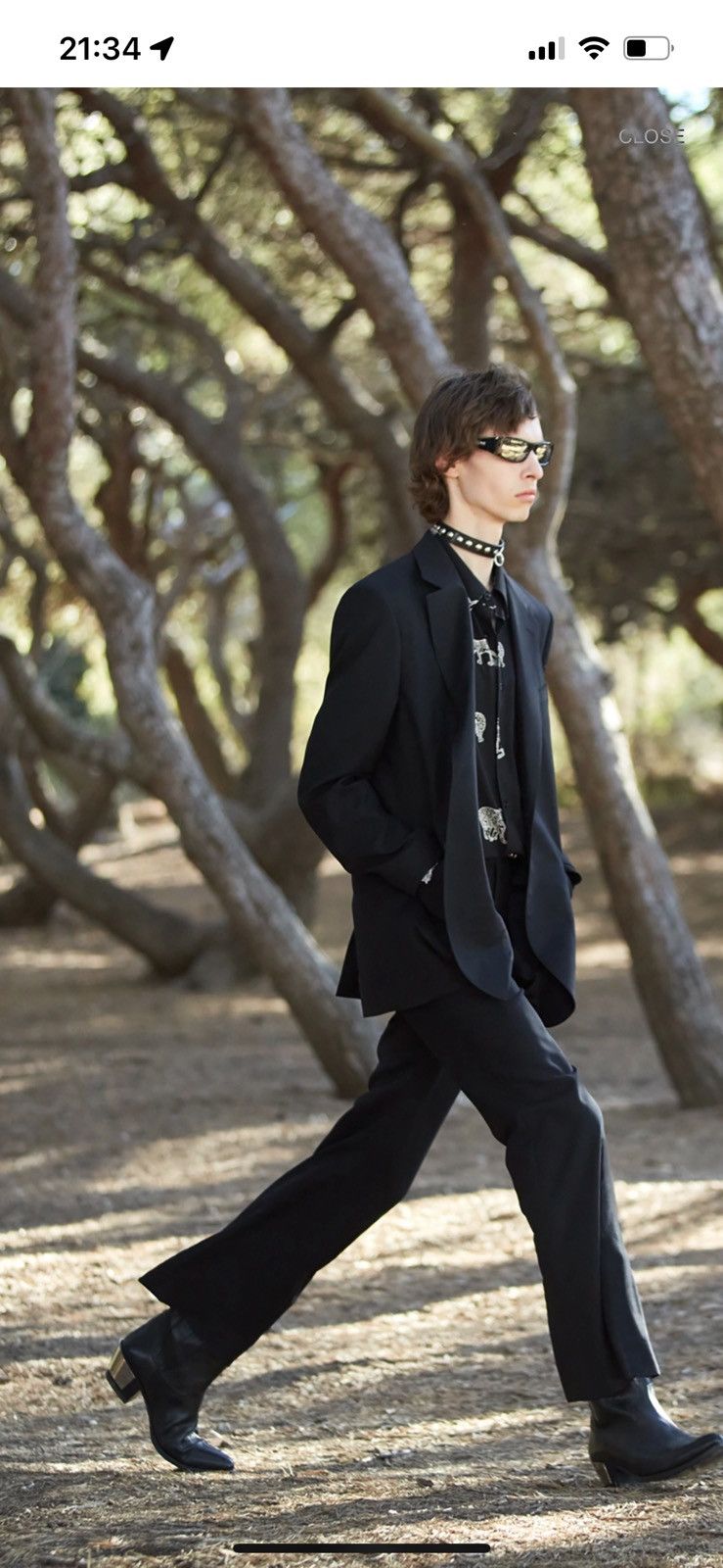 Celine × Hedi Slimane Black Boxy Blazer Jacket in Wool Gabardine Sz 44 Size 44R - 1 Thumbnail