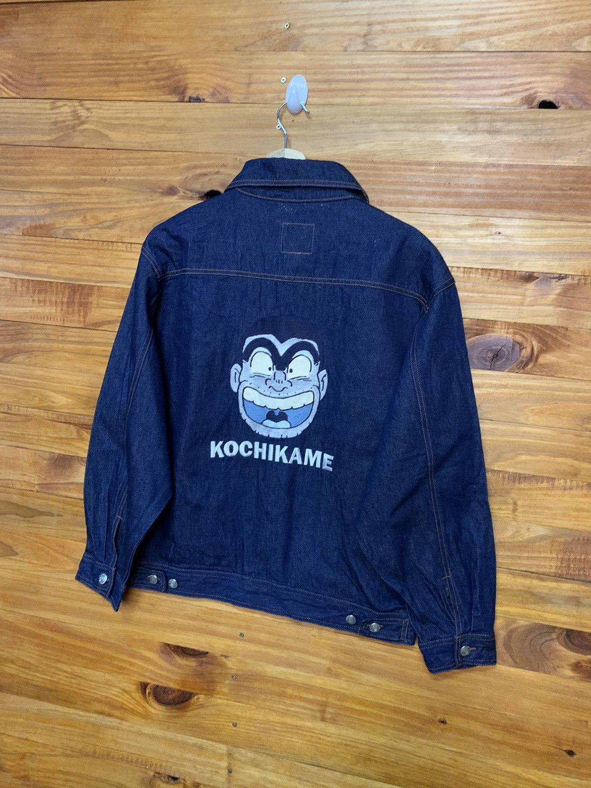 Japanese Brand Embroidered Kochikame Denim Trucker Jacket Size US L / EU 52-54 / 3 - 7 Thumbnail