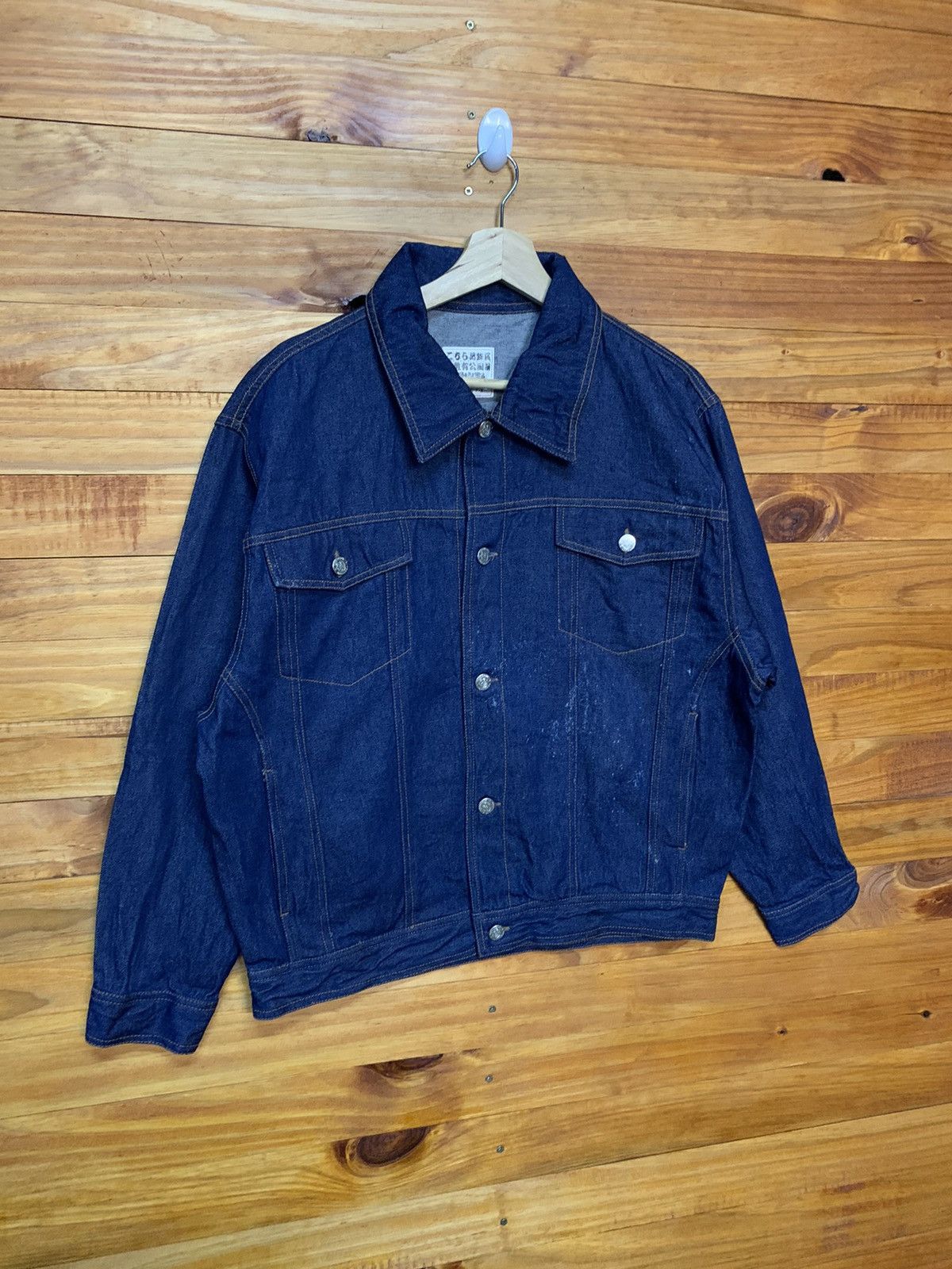 Japanese Brand Embroidered Kochikame Denim Trucker Jacket Size US L / EU 52-54 / 3 - 4 Thumbnail