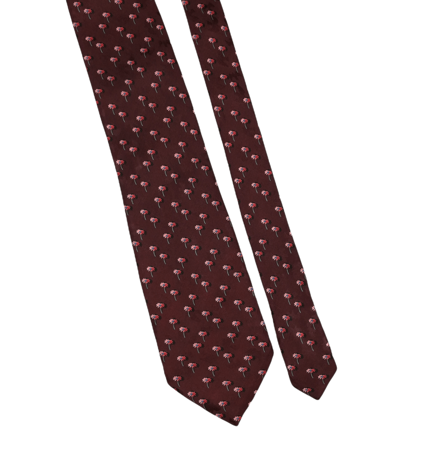Nina Ricci Authentic Nina Ricci Paris Men's Silk Tie Floral Maroon Size ONE SIZE - 3 Thumbnail