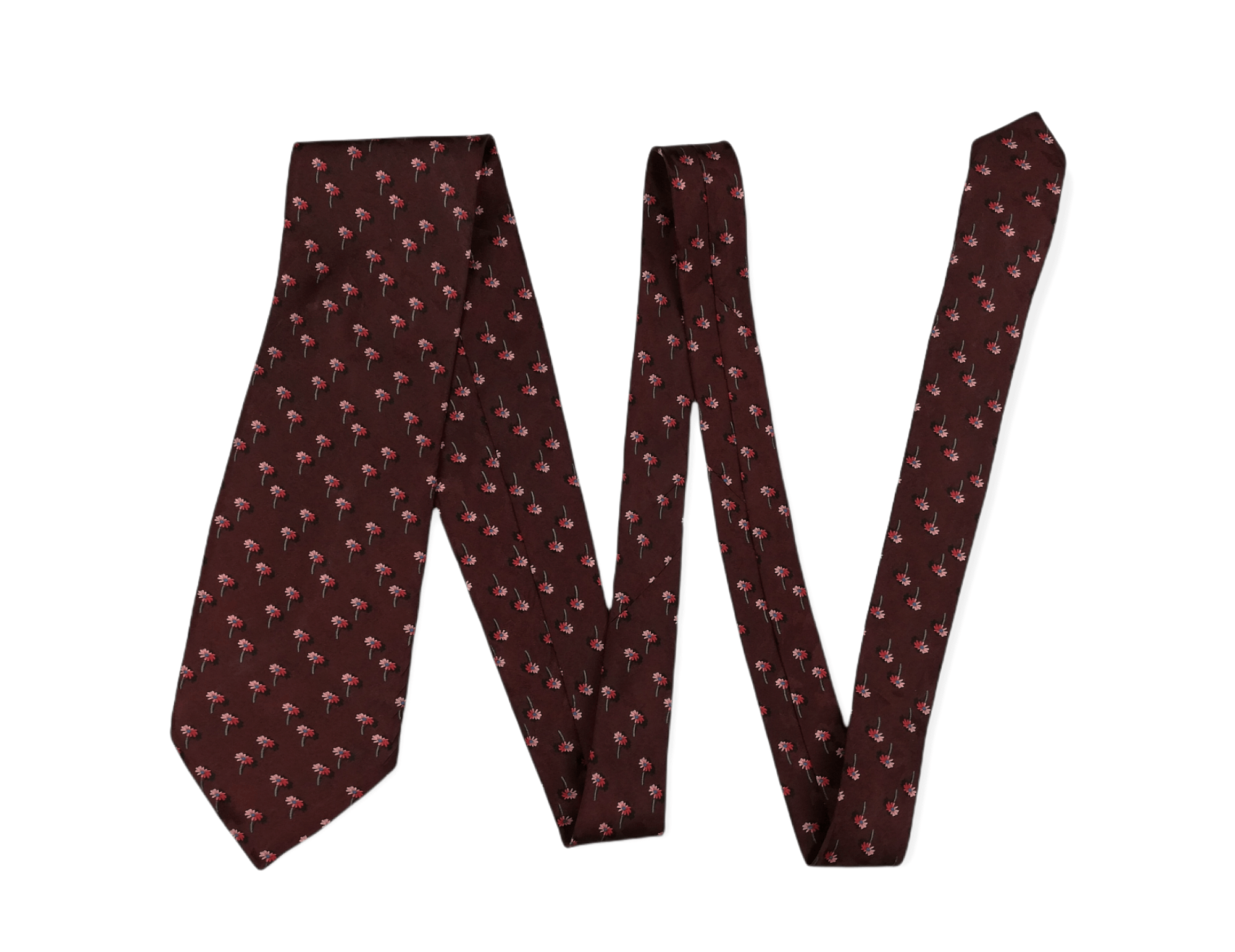 Nina Ricci Authentic Nina Ricci Paris Men's Silk Tie Floral Maroon Size ONE SIZE - 4 Thumbnail
