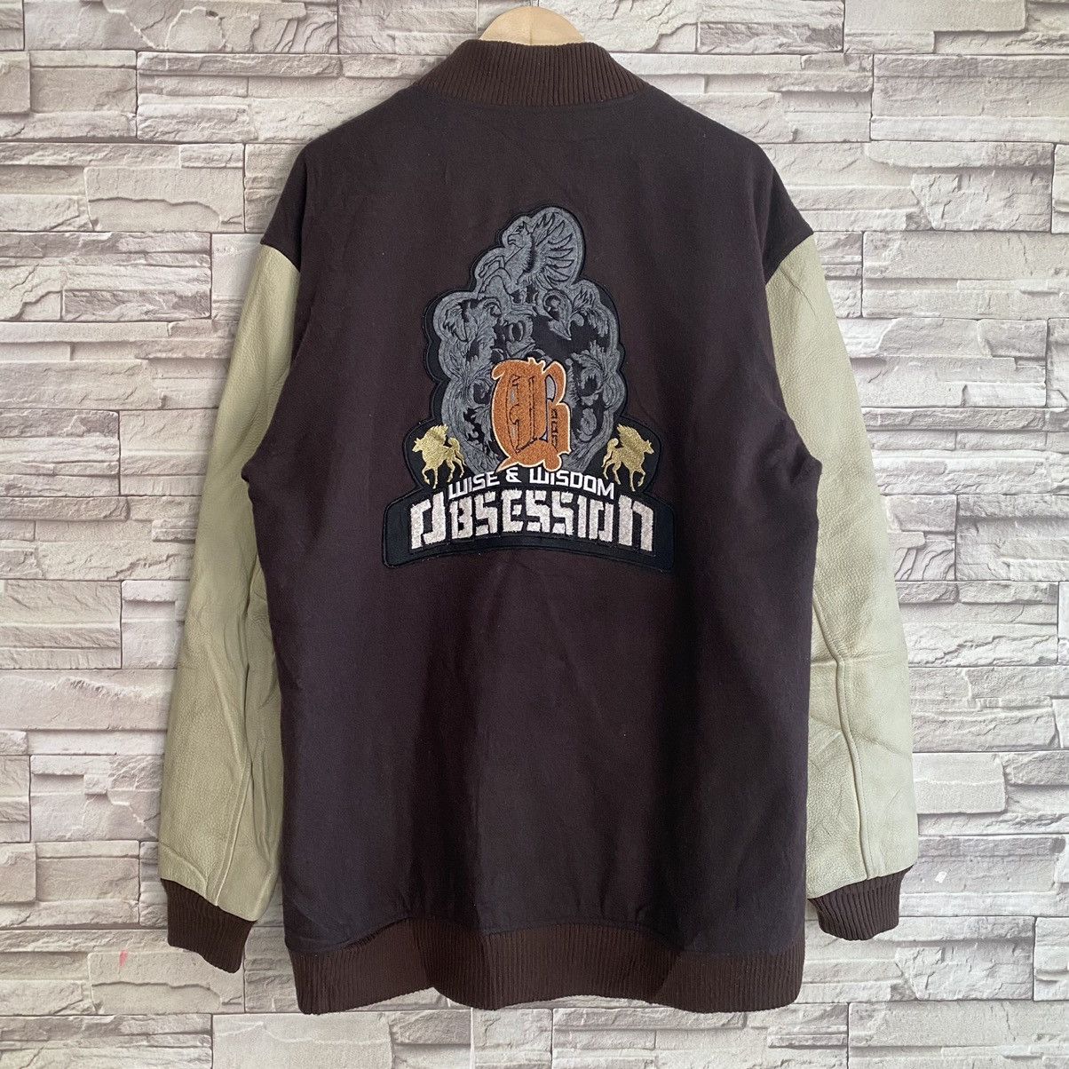 Japanese Brand Japanese Brand OBSESSION Varsity Leather Jacket Size US XXL / EU 58 / 5 - 21 Thumbnail