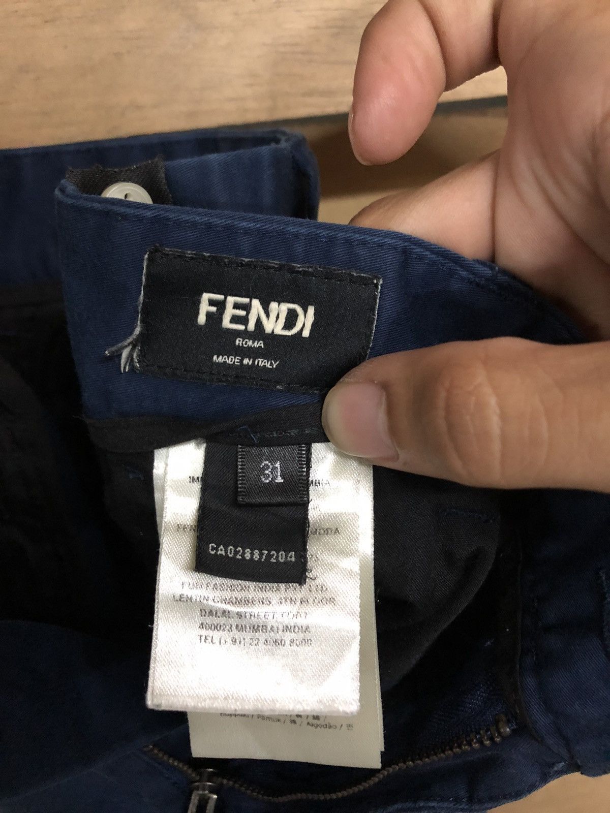 Fendi Fendi Trousers Casual Basic Logo Italy Made Size US 31 - 12 Thumbnail