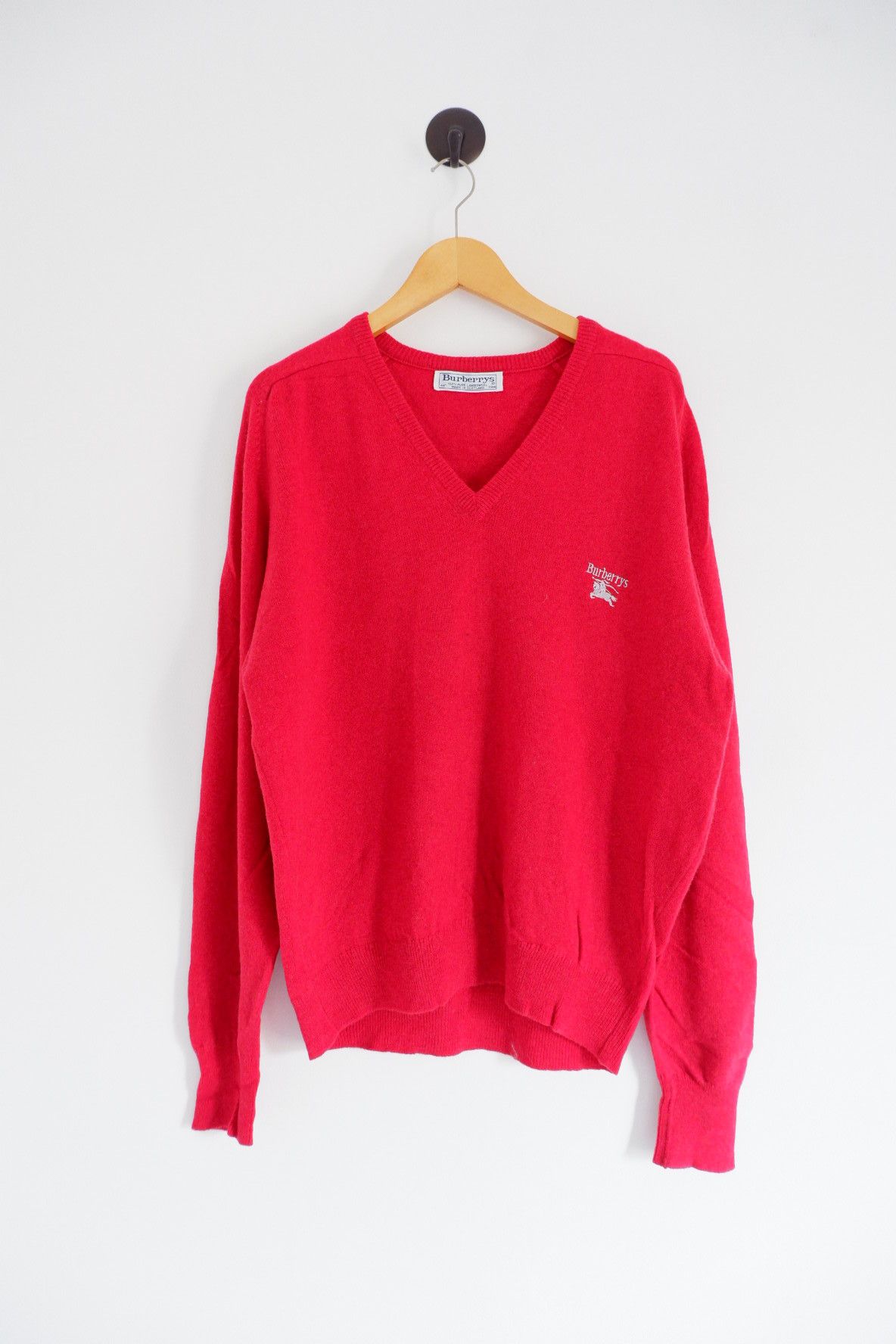 Burberry Vintage Burberry Lambswool Knitwear Size US L / EU 52-54 / 3 - 1 Thumbnail