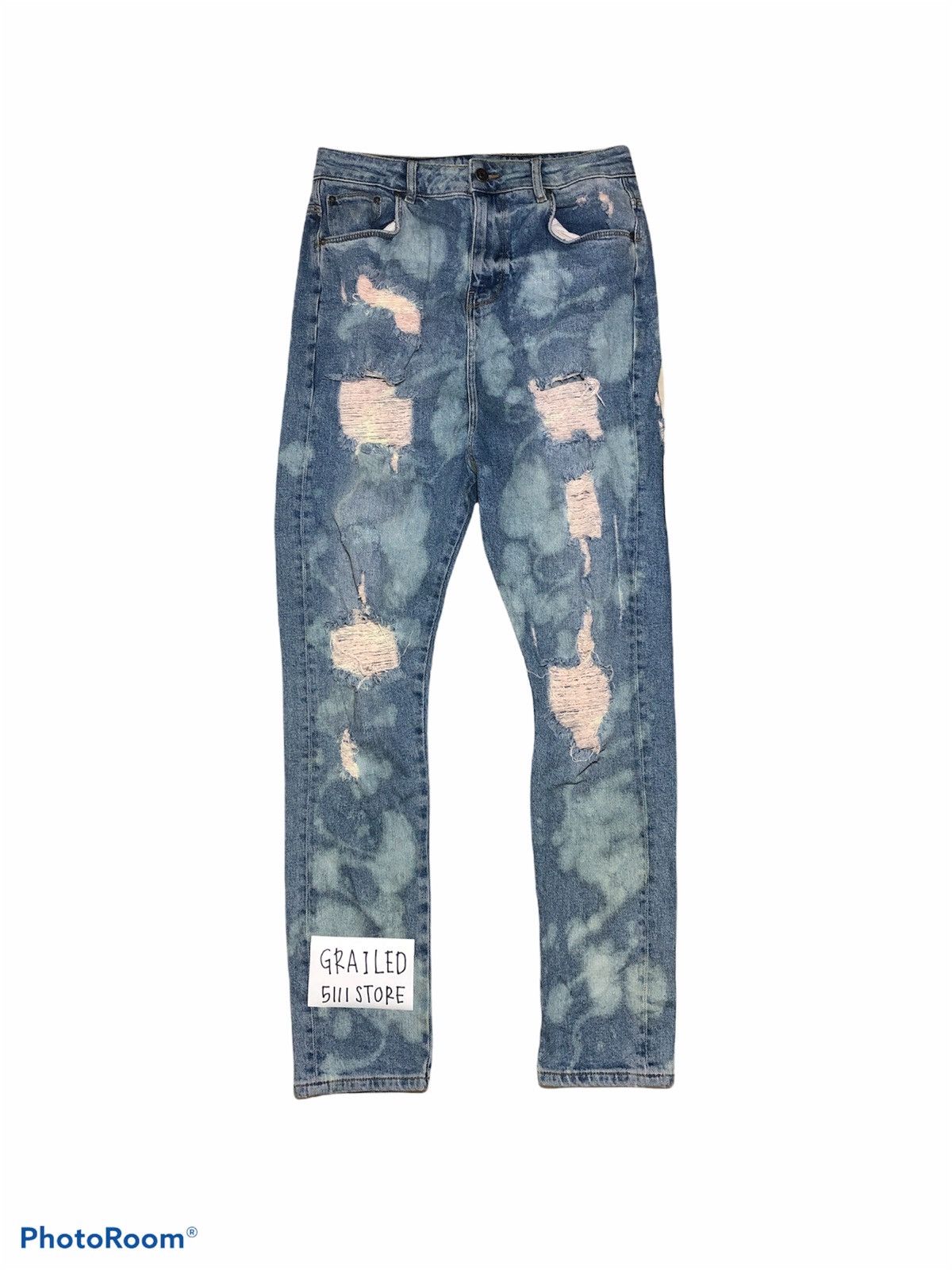 Asos × Bleach × Japanese Brand ASOS Bleach Distressed Denim Size US 28 / EU 44 - 1 Thumbnail