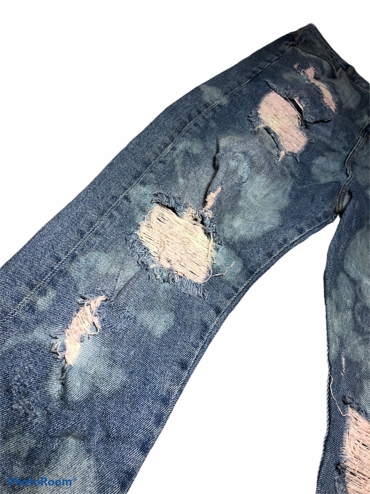 Asos × Bleach × Japanese Brand ASOS Bleach Distressed Denim Size US 28 / EU 44 - 4 Thumbnail