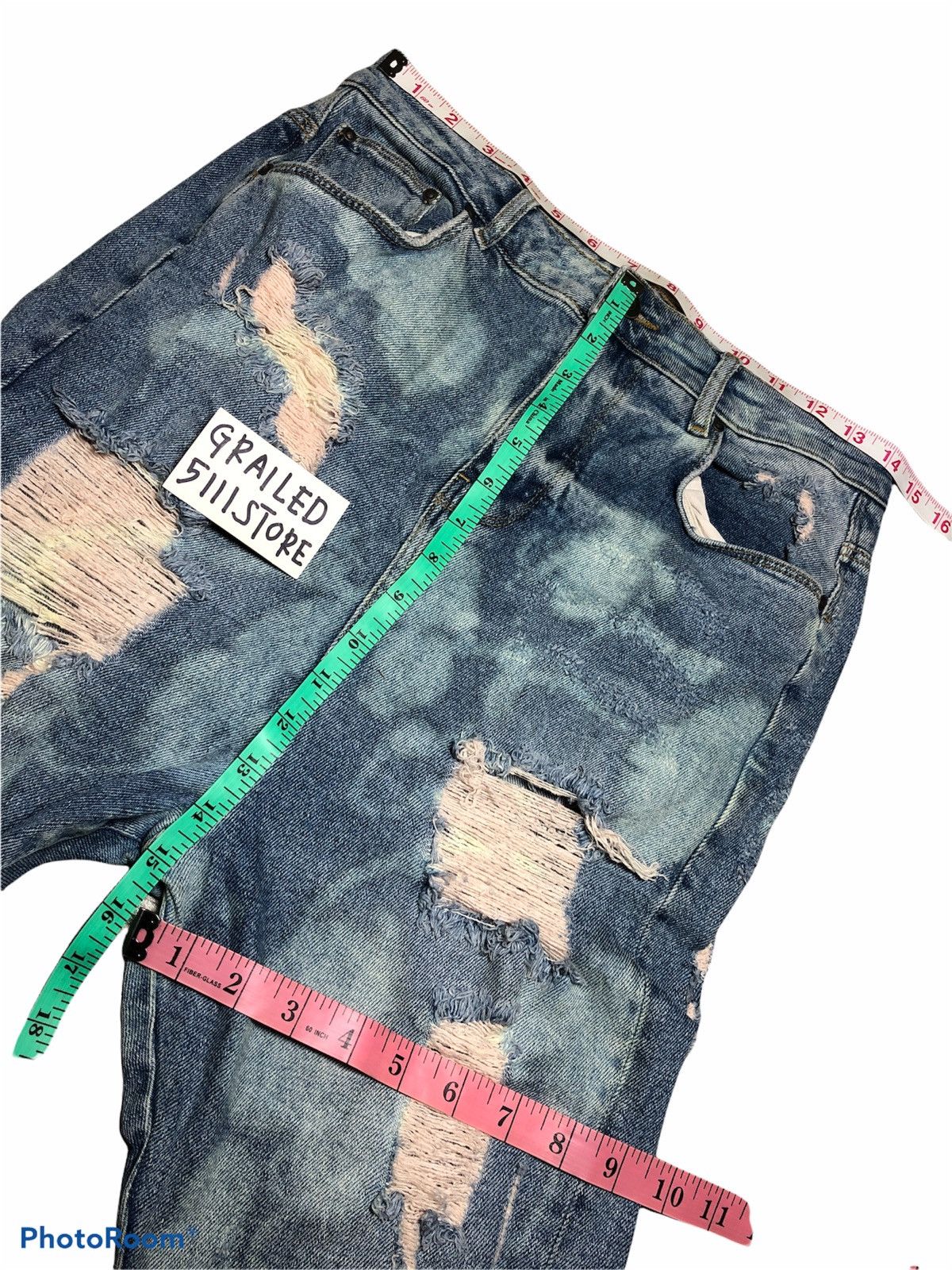 Asos × Bleach × Japanese Brand ASOS Bleach Distressed Denim Size US 28 / EU 44 - 7 Thumbnail