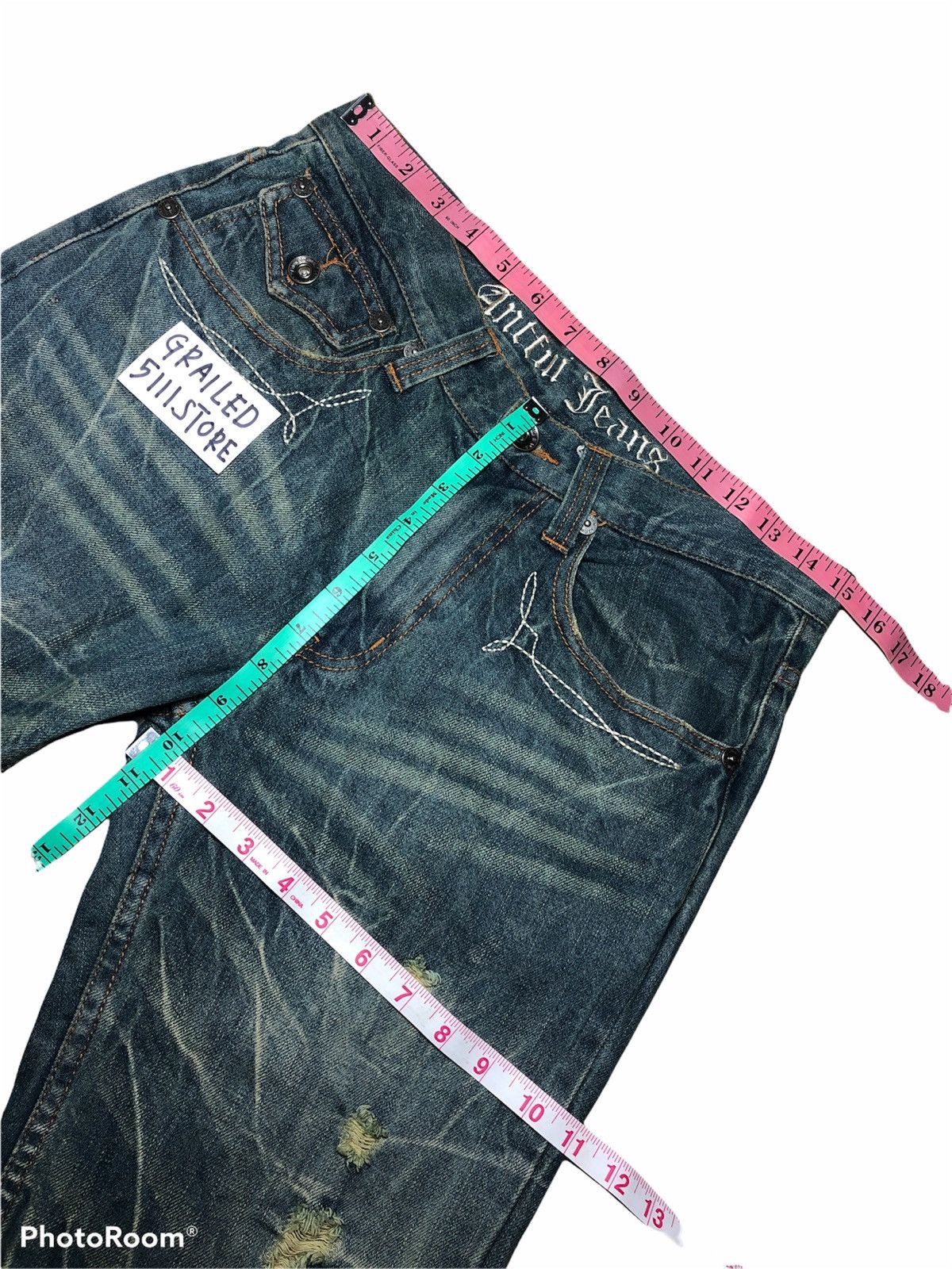 Japanese Brand FLARED⚡️⚡️TWIST DENIM BY ANTFUL JEANS Size US 31 - 6 Thumbnail