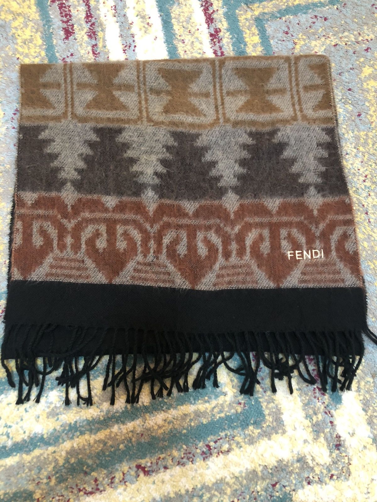 Fendi Fendi Wool Scarf Made In Italy Size ONE SIZE - 4 Thumbnail