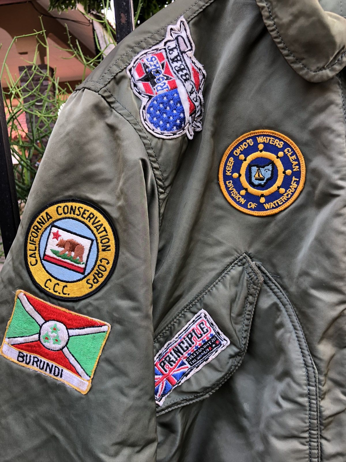 Alpha Industries Flight Jacket with Custom Patches