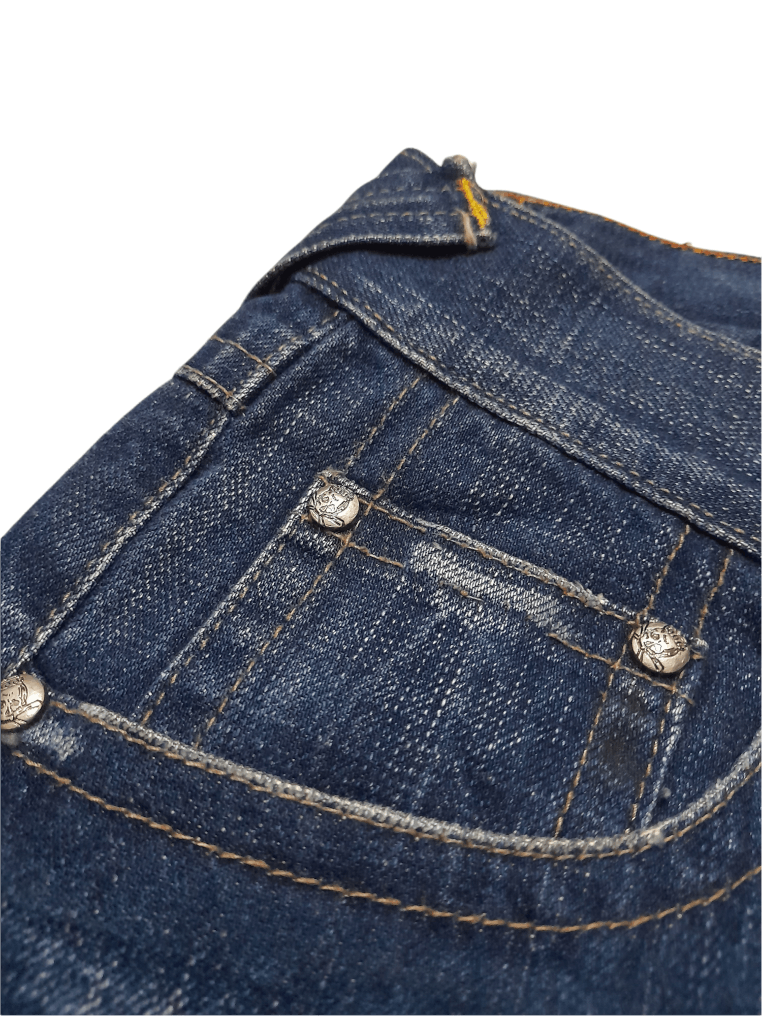 Japanese Brand BS JAPAN AKUMA DEMON OSHIROIBABA DENIM DISRESSED (D602) Size US 32 / EU 48 - 3 Thumbnail