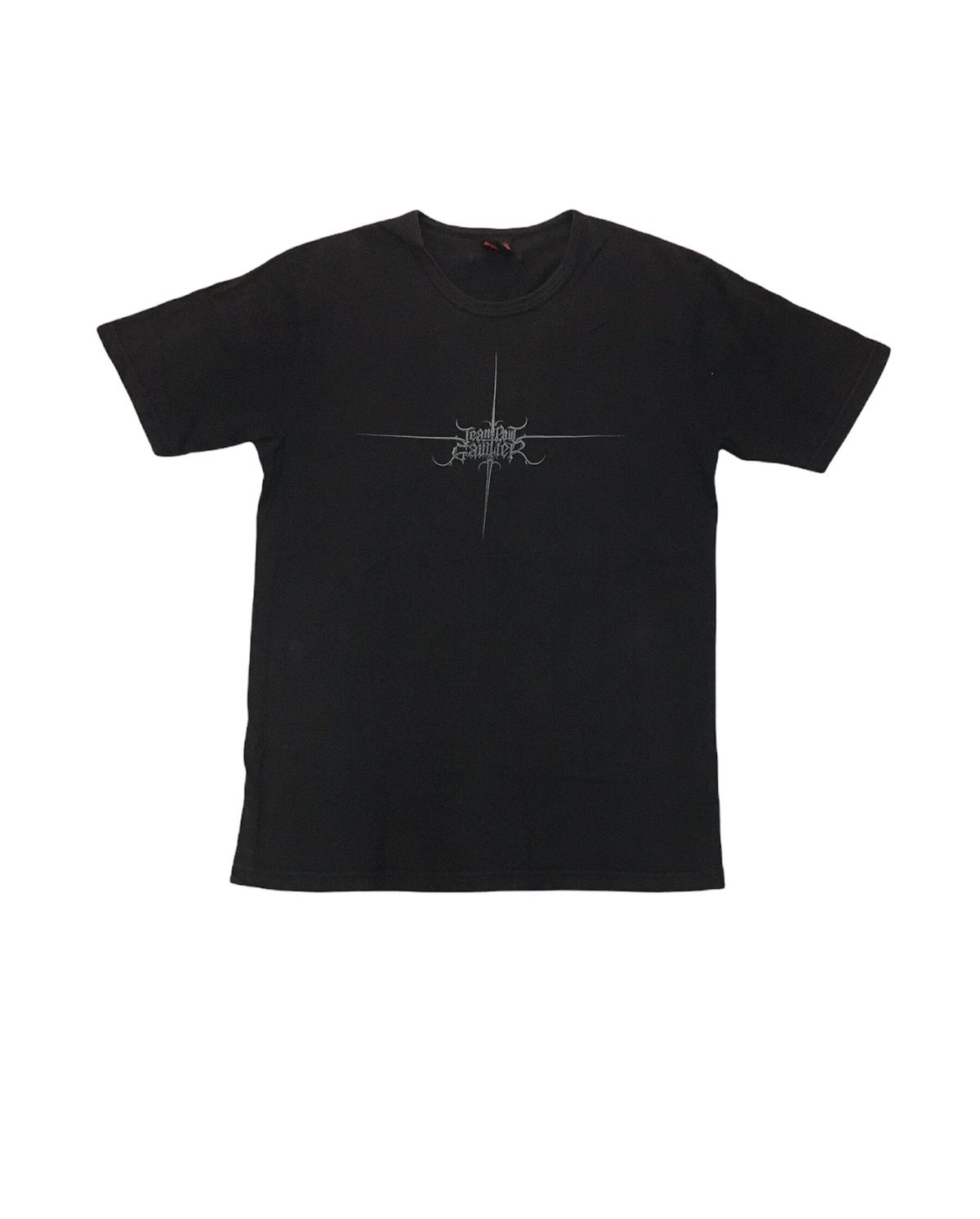 Pre-owned Jean Paul Gaultier Cross Logo Tee In Black