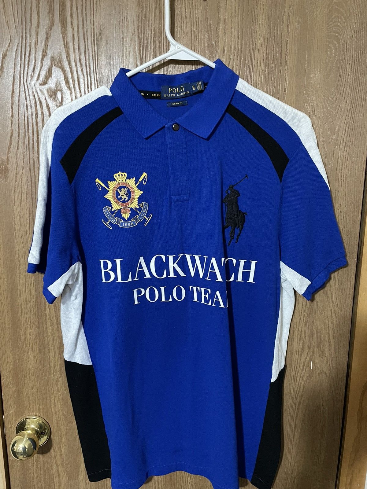 Black watch polo team shirt online