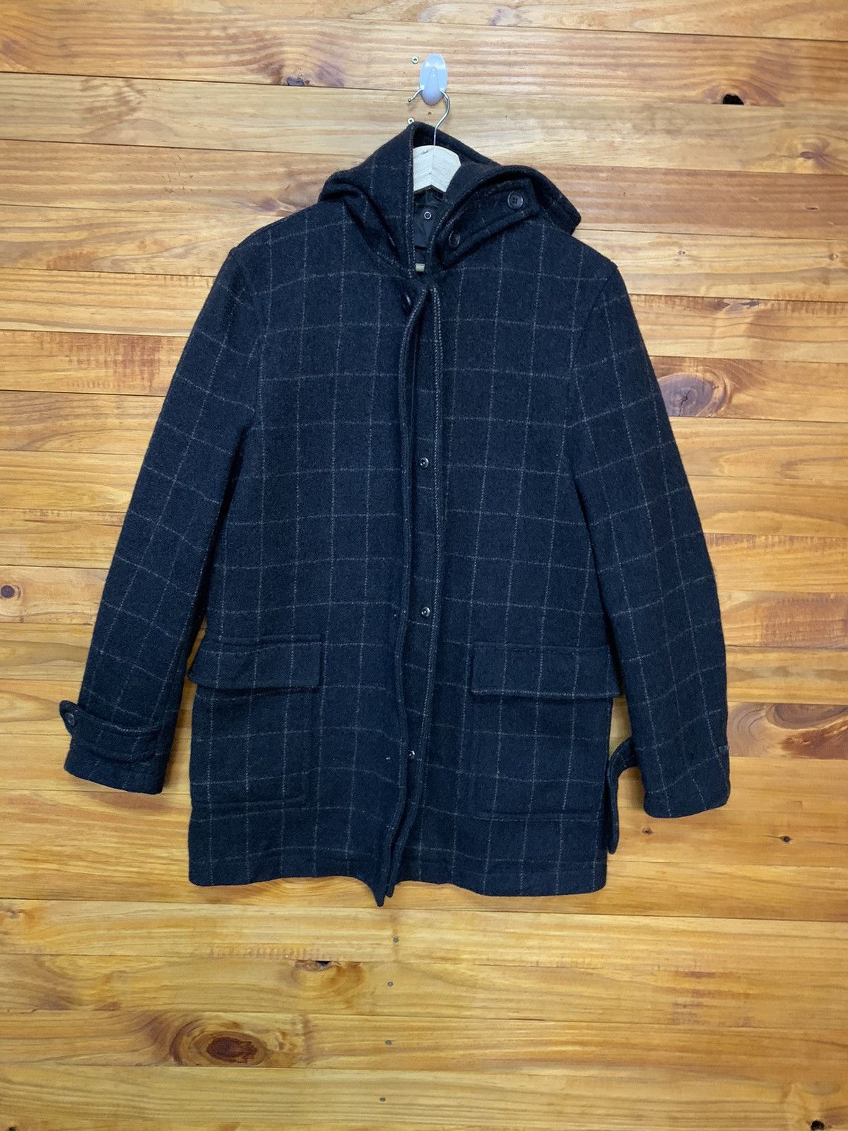 Vintage Comme Ca Du Mode Checked Plaid Wool Jacket