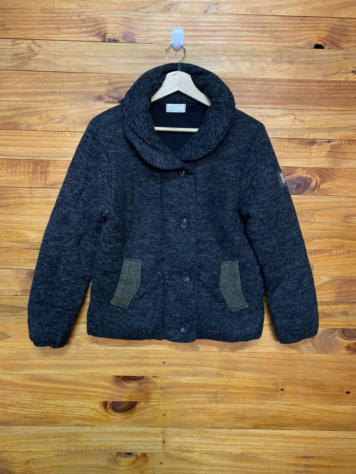 Harris Tweed X Natural Palette Shawl Collar Wool Jacket