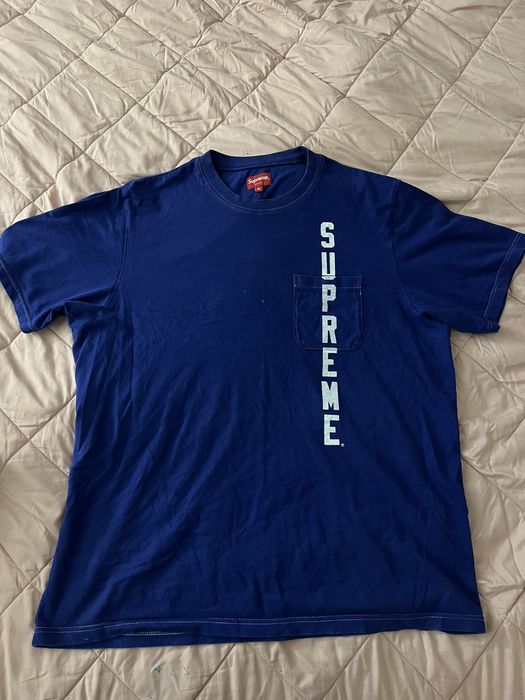 Supreme Contrast Stitch Pocket Tee | Grailed