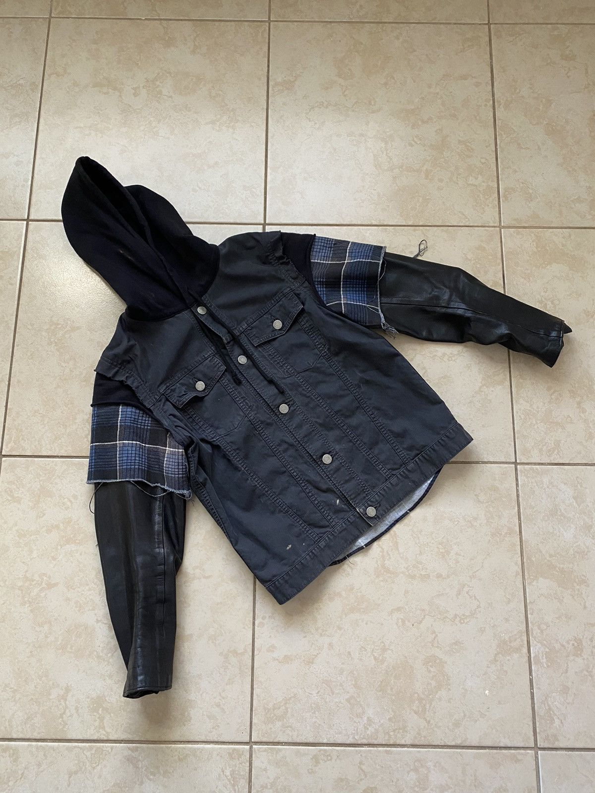 Jun Takahashi SS12 “Open Strings” Hybrid Denim Jacket Size US S / EU 44-46 / 1 - 1 Thumbnail