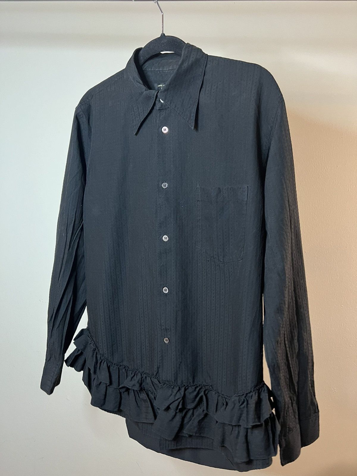 Comme des Garcons *Final Drop* CDG Button Up Shirt with Ruffles | Grailed