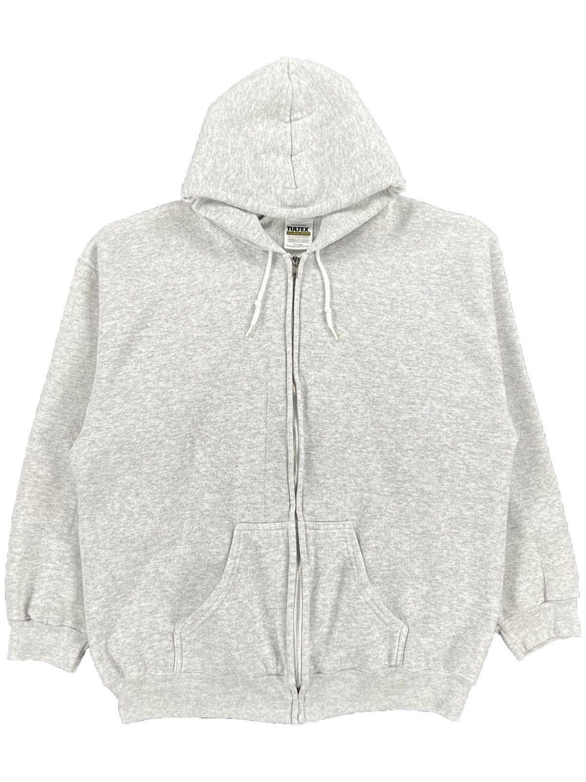 Vintage Vintage 90s Tultex blank Heather grey full zip hoodie | Grailed