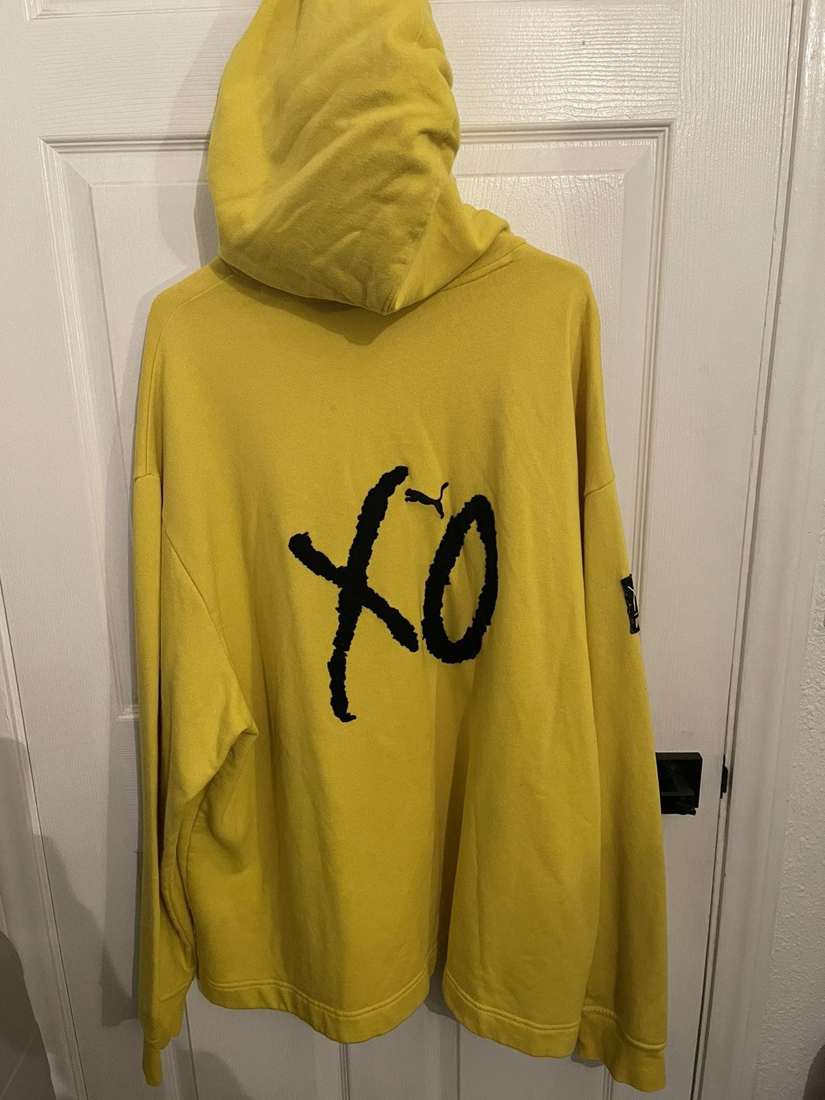 Puma The Weeknd PUMA X XO The Weeknd Oversized Hoodie Cyber Yellow Grailed