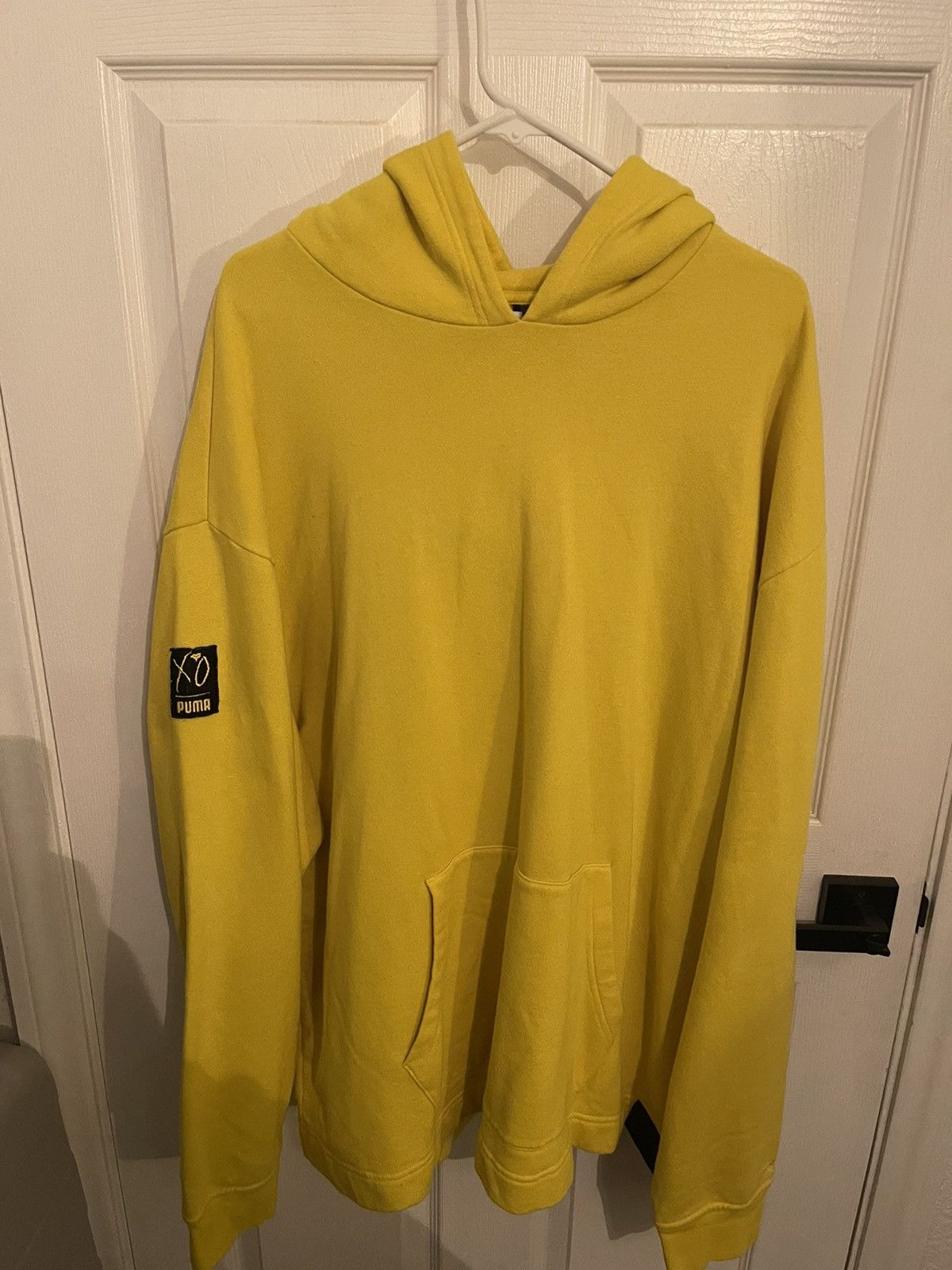 Puma The Weeknd PUMA X XO The Weeknd Oversized Hoodie Cyber Yellow Grailed