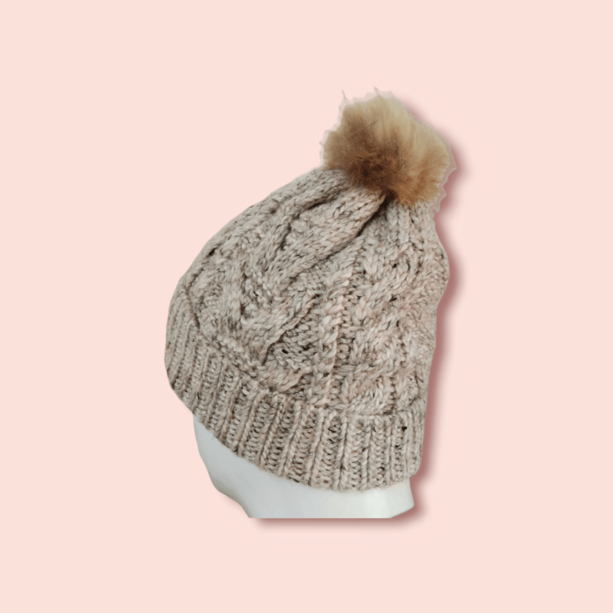 BEAUTY&YOUTH × United Arrows VINTAGE BEAUTY & YOUTH COLOURED CABLE KNITTED POM BEANIE Size ONE SIZE - 3 Thumbnail