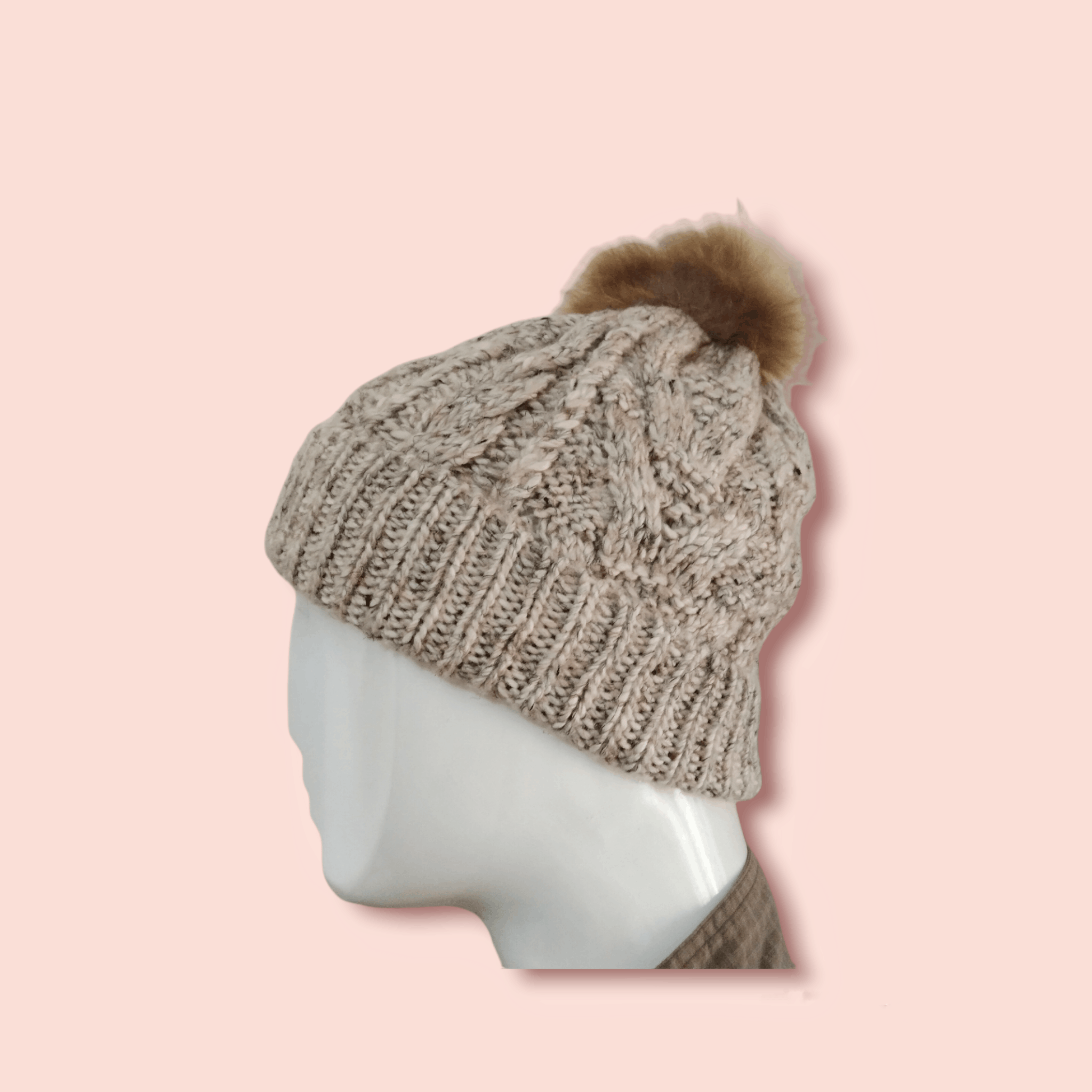 BEAUTY&YOUTH × United Arrows VINTAGE BEAUTY & YOUTH COLOURED CABLE KNITTED POM BEANIE Size ONE SIZE - 2 Thumbnail